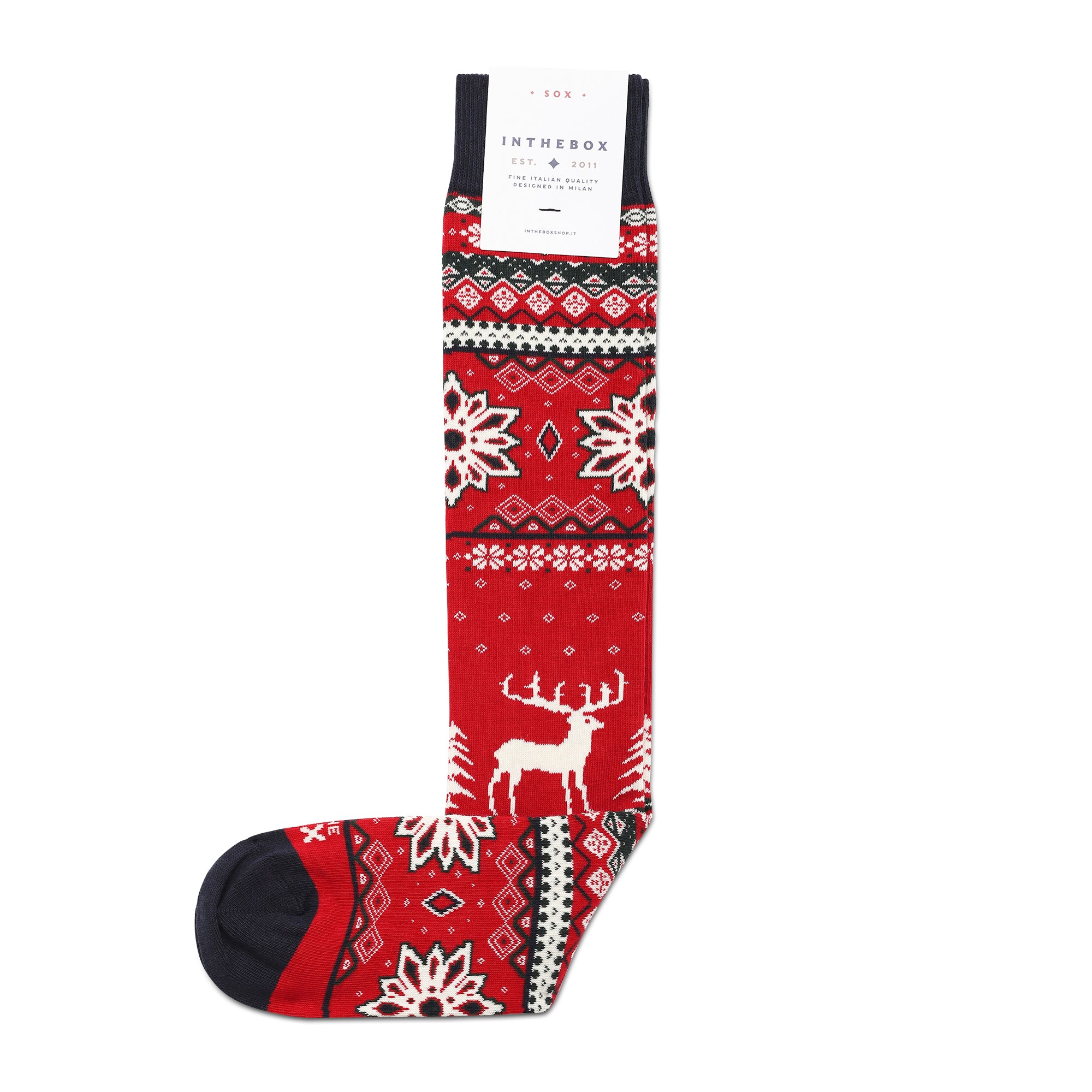 Calze lunghe christmas - CHRISTMANS10 ROSSO