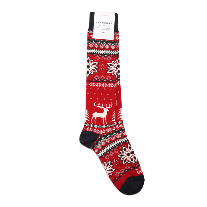 Calze lunghe christmas - CHRISTMANS10 ROSSO