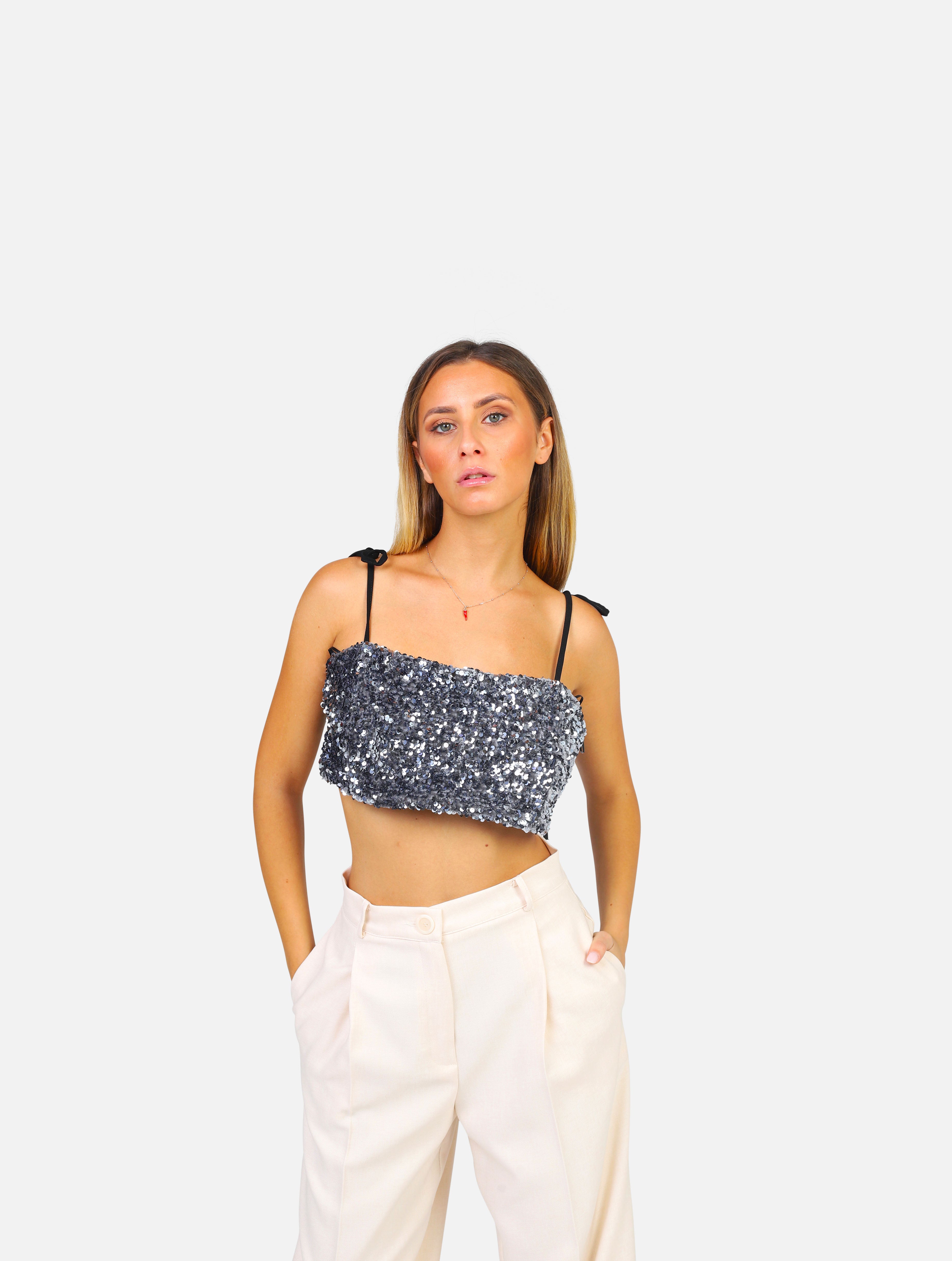 top HELE - TLL6005ARGENTO