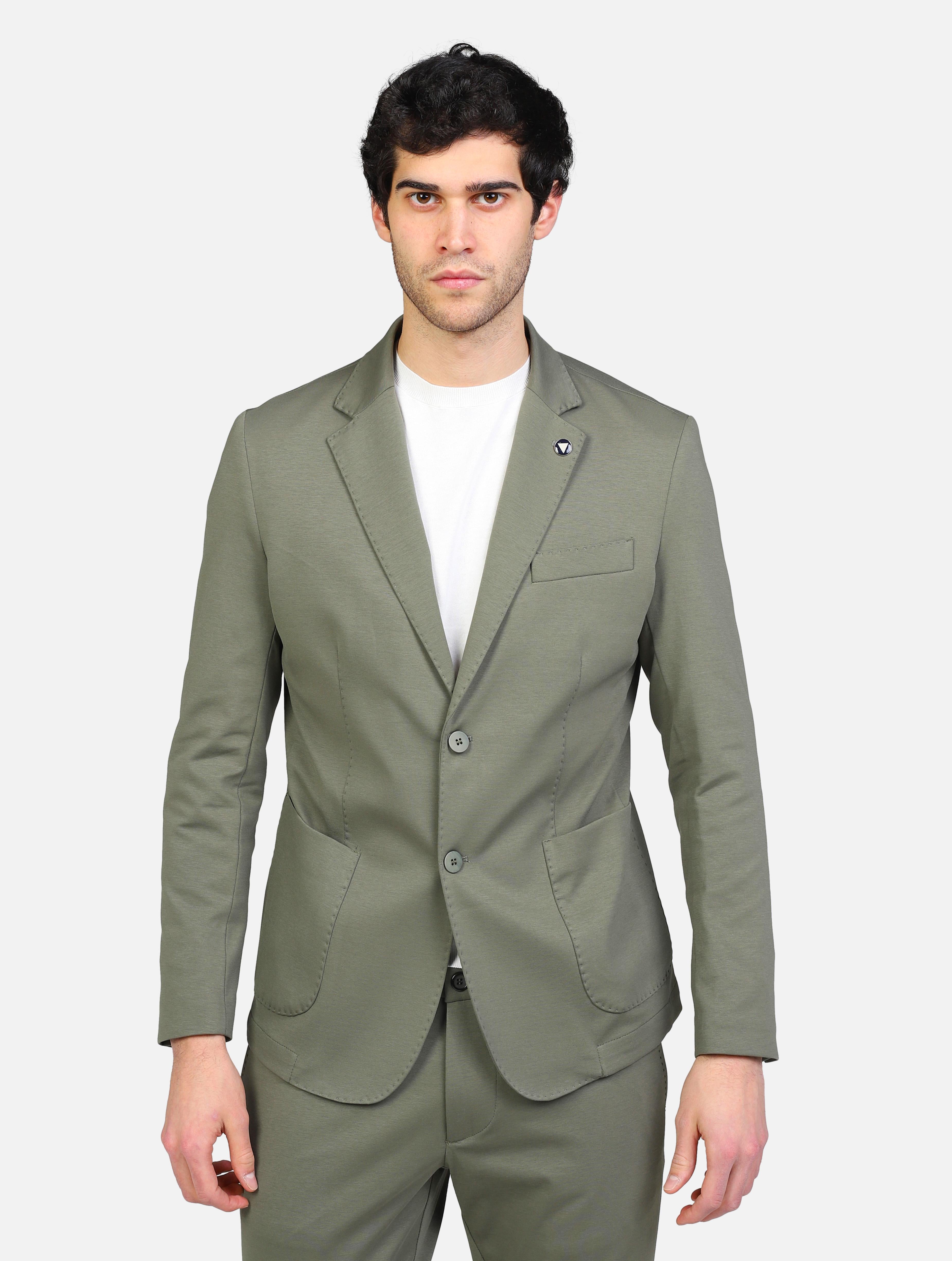 art. bogart jacket gg22: giacca monopetto con cucitura a vista