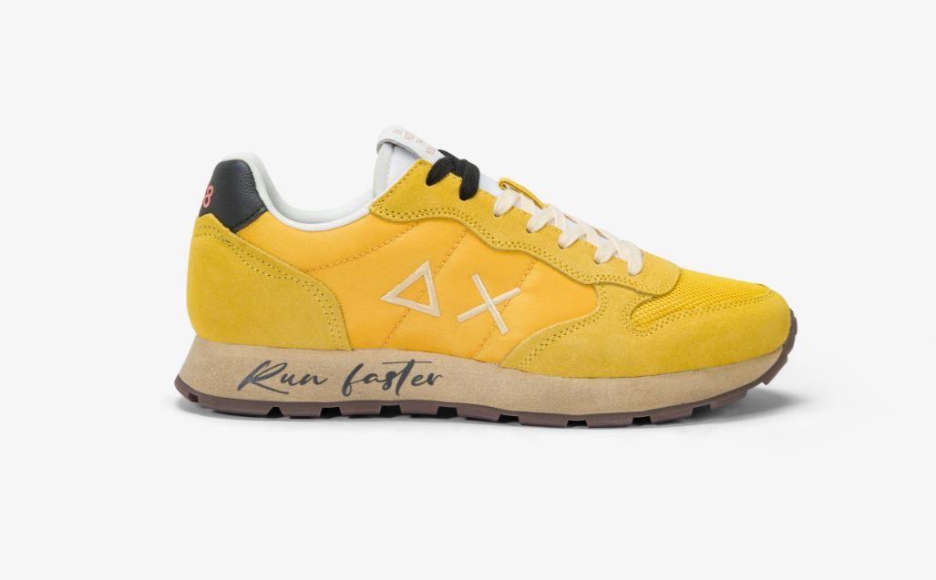Art z35105: scarpe tom vintage sneakers running giallo uomo