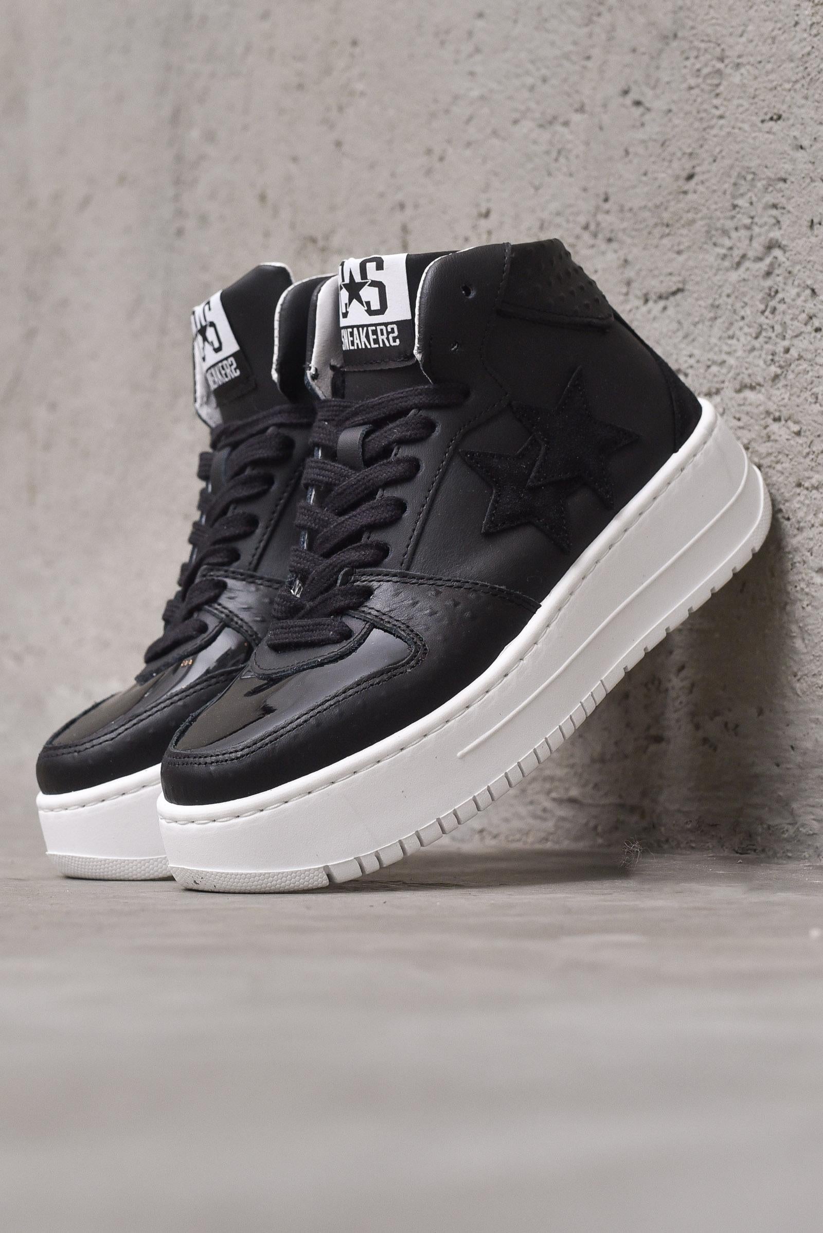 Scarpa sneaker donna queen high  black woman  - 4