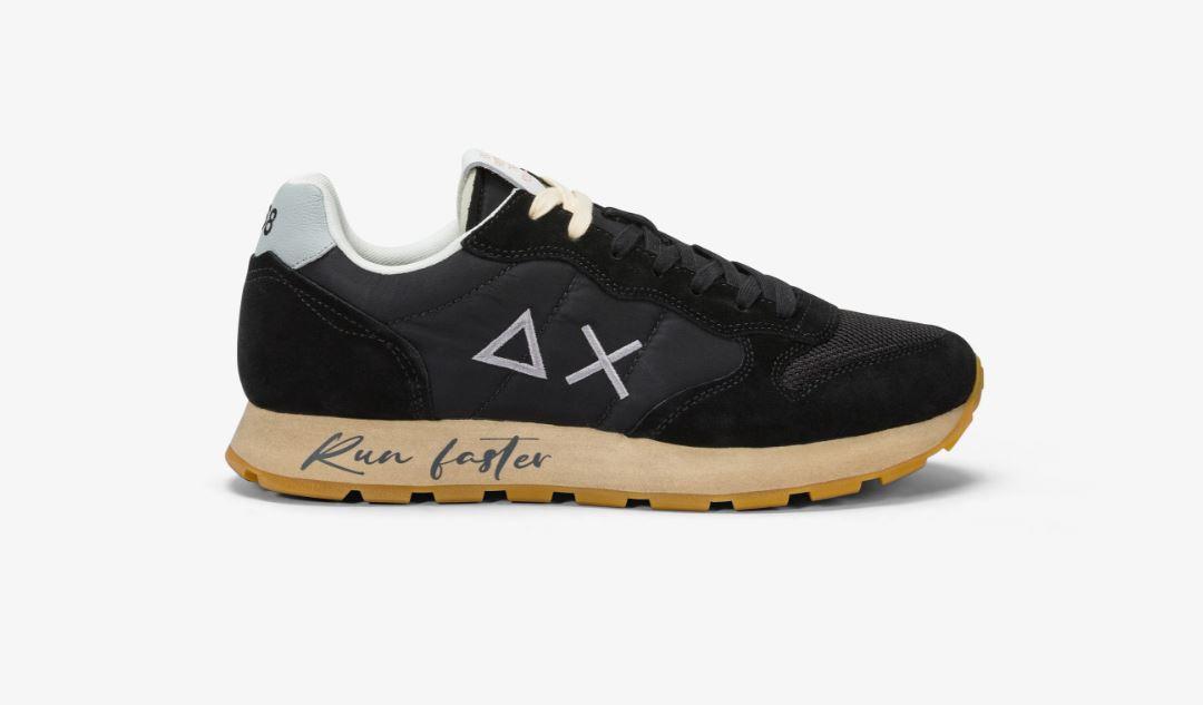 Art z35105: scarpe tom vintage sneakers running nero uomo