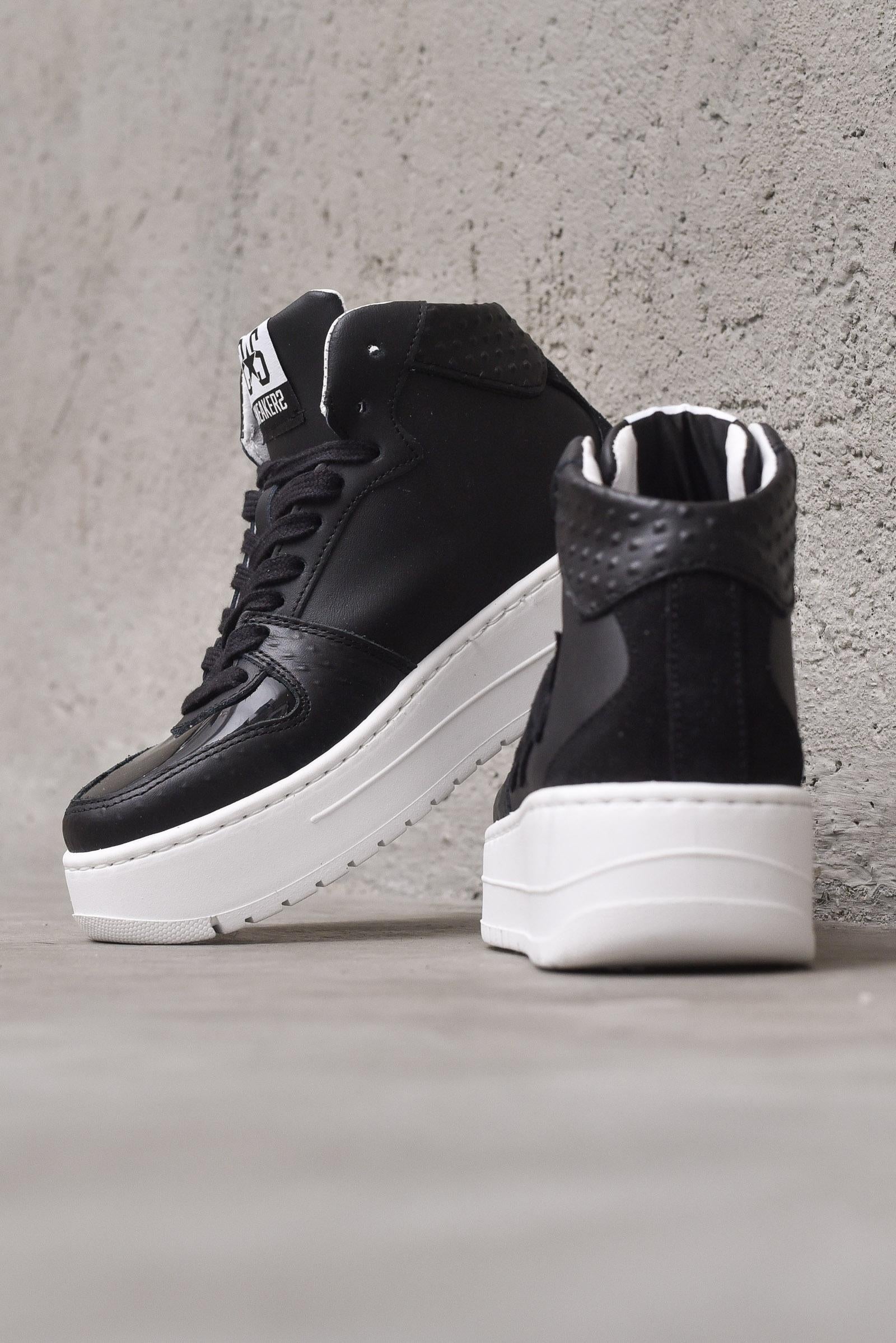 Scarpa sneaker donna queen high  black woman  - 7