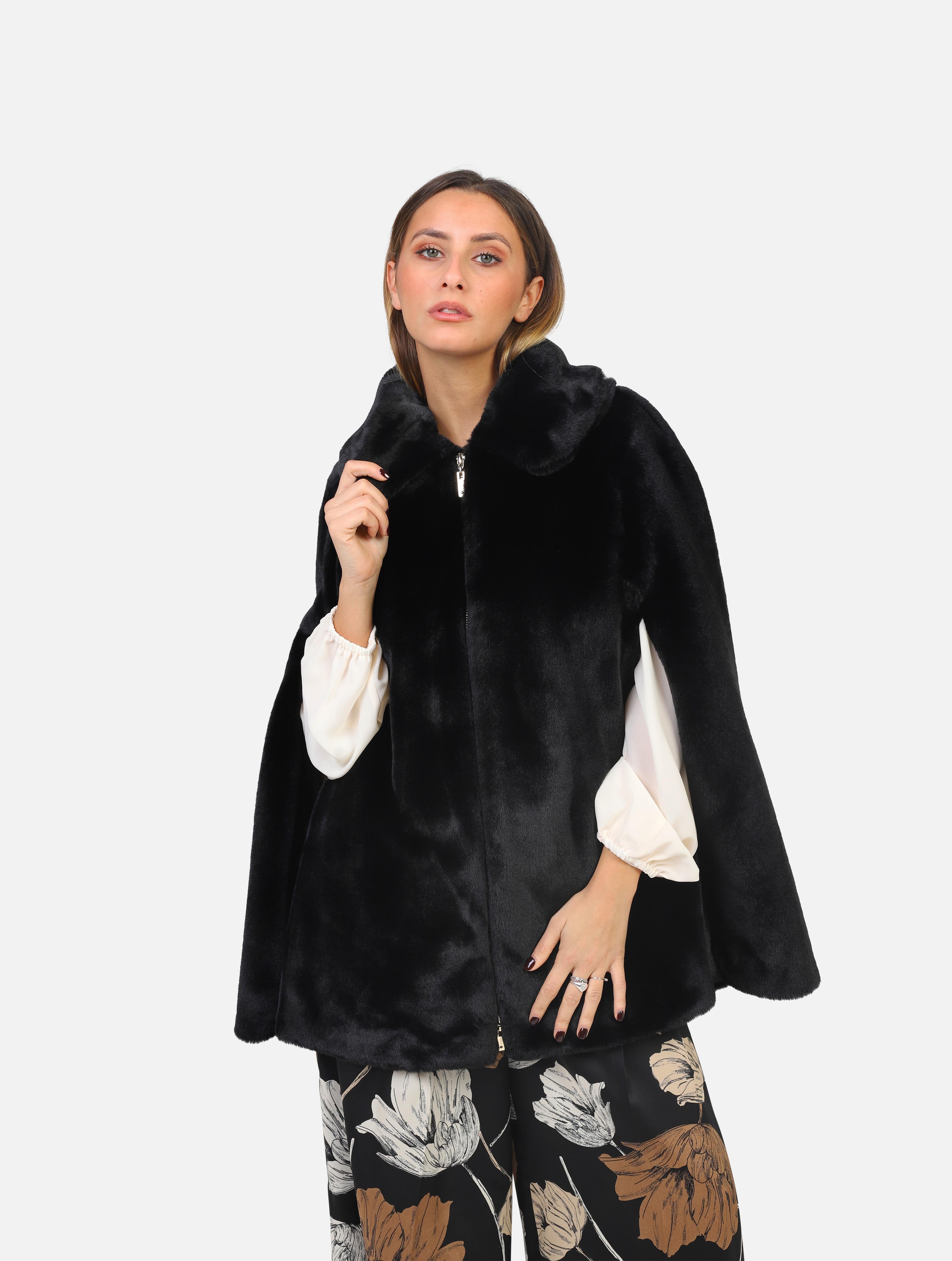 Cappa twinset - 232li23nn nero nero donna  - 4