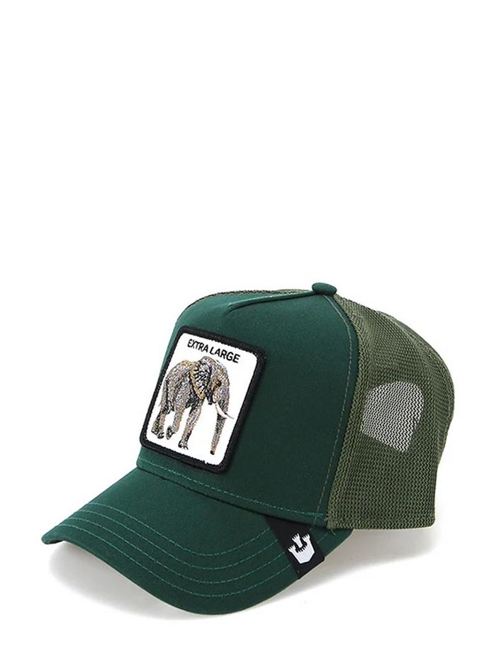 Art 101-1345: cappello con visiera e stampa ricamata green uomo