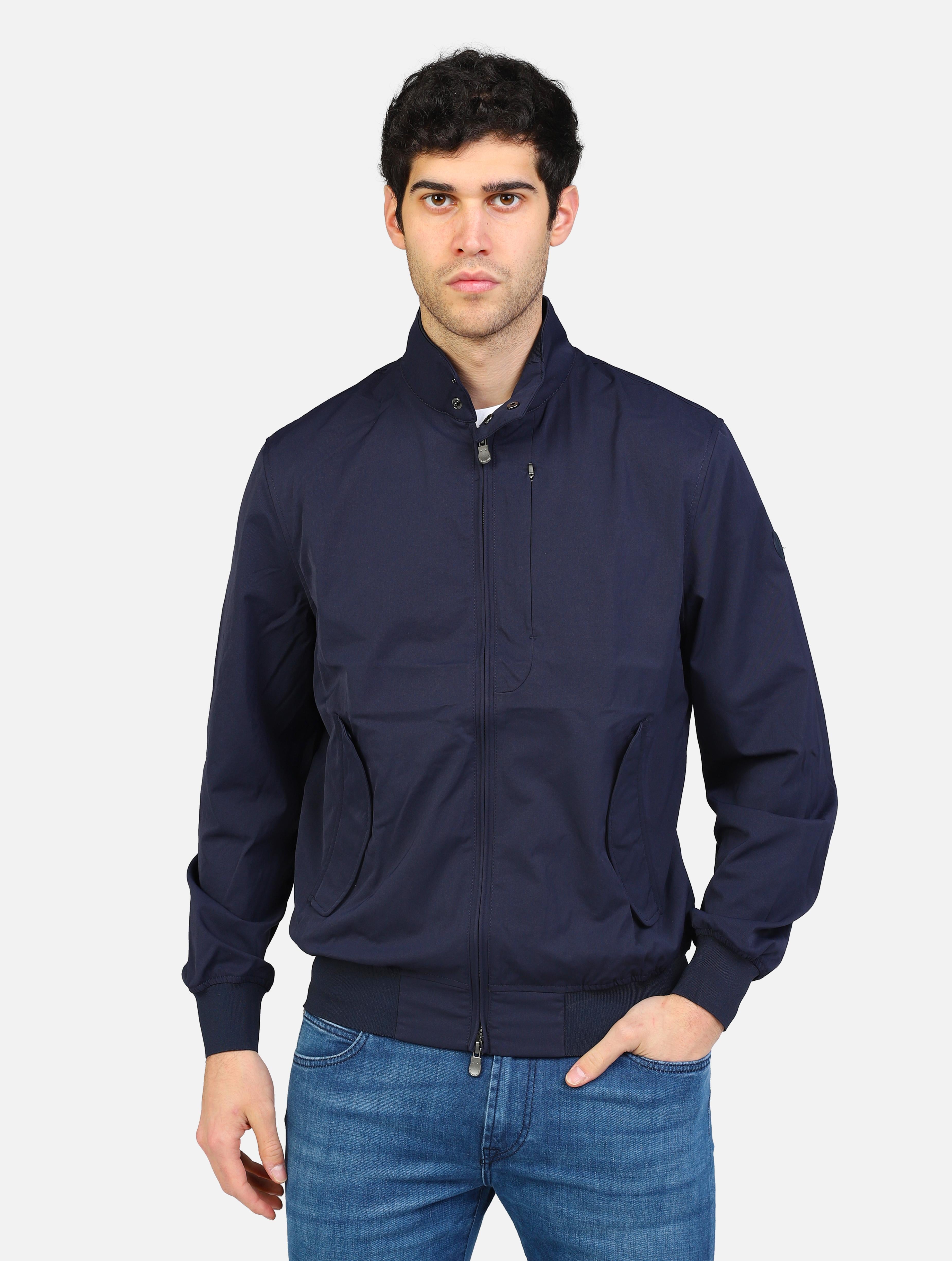 art. d32089m: giubbotto con chiusura zip, tasche zip con bottone a scomparsa