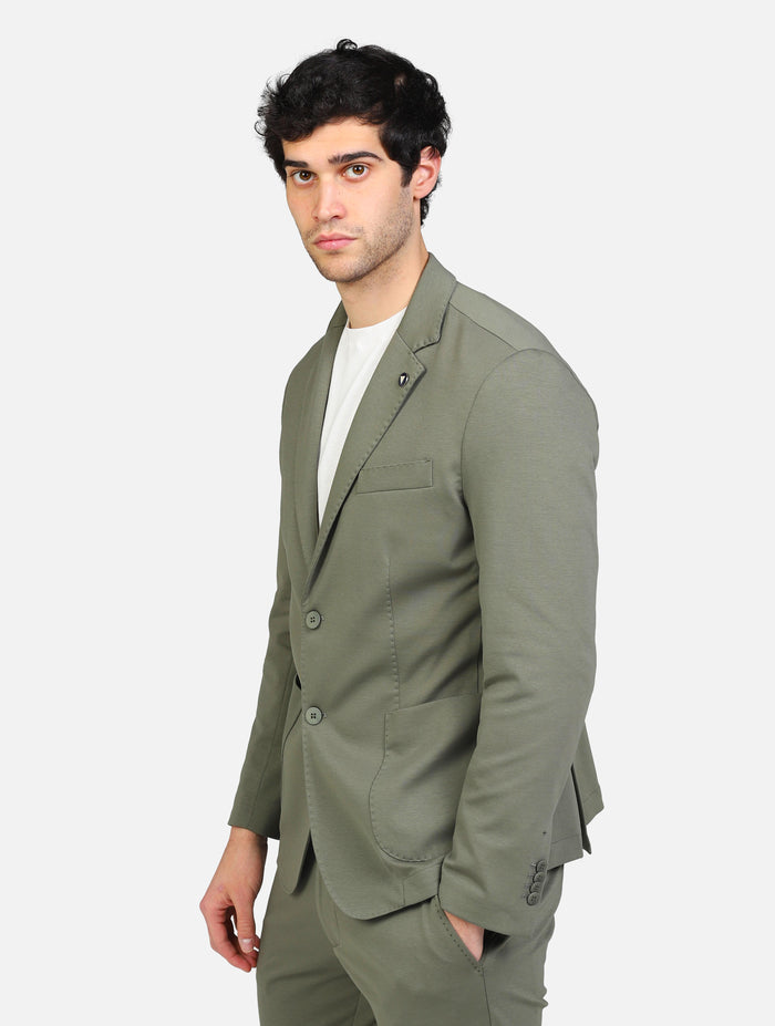 art. bogart jacket gg22: giacca monopetto con cucitura a vista