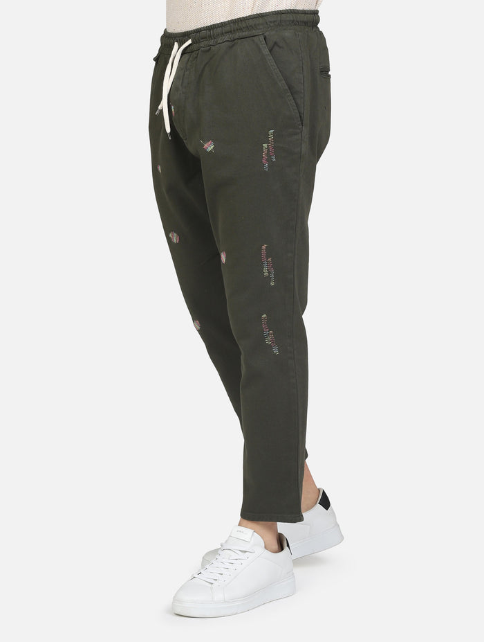 art. roctcricmil: pantalaccio cargo con tasche a taglio e cuciture colorate