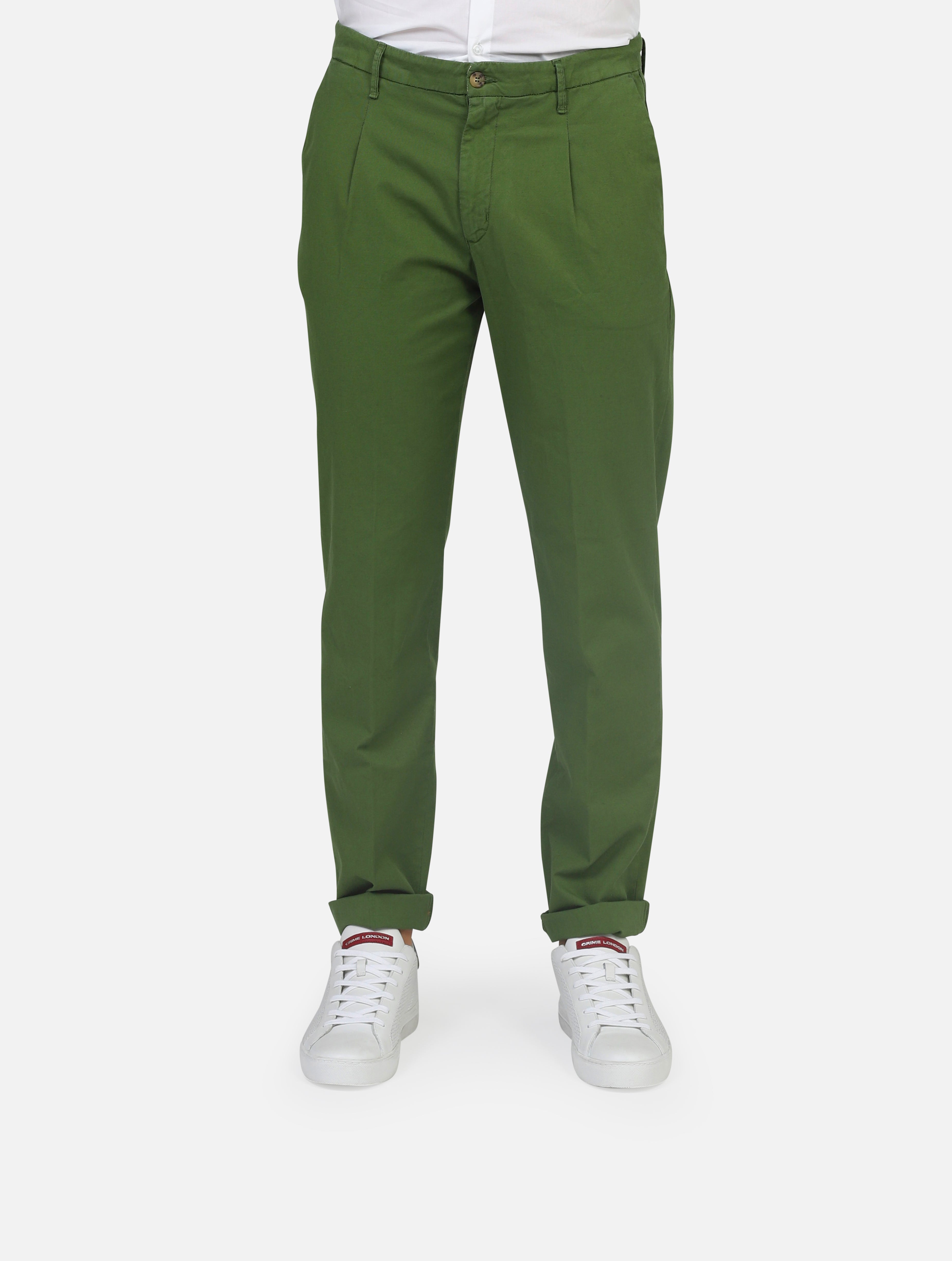 Pantalone squad  verde foglia uomo 