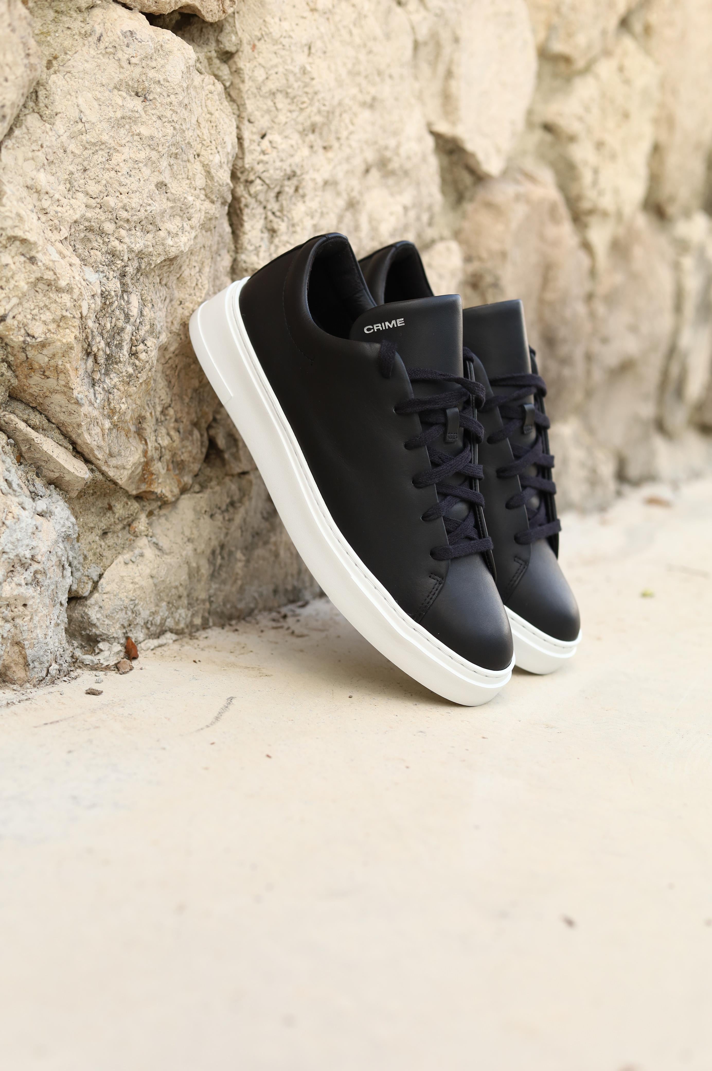 Scarpe sneakers bassa basic -  black uomo 