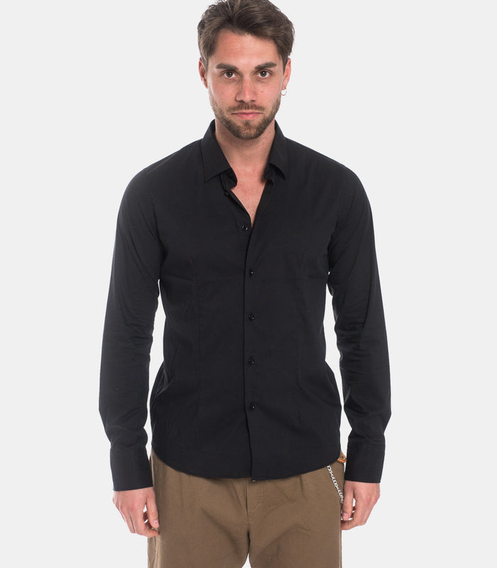 Camicia basic uomo con pinces. A20041P AMATENERO