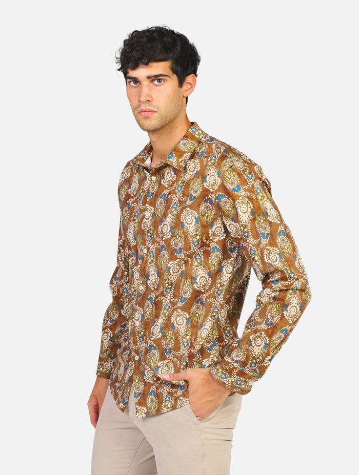 camicia #JOB - 4497BROWN