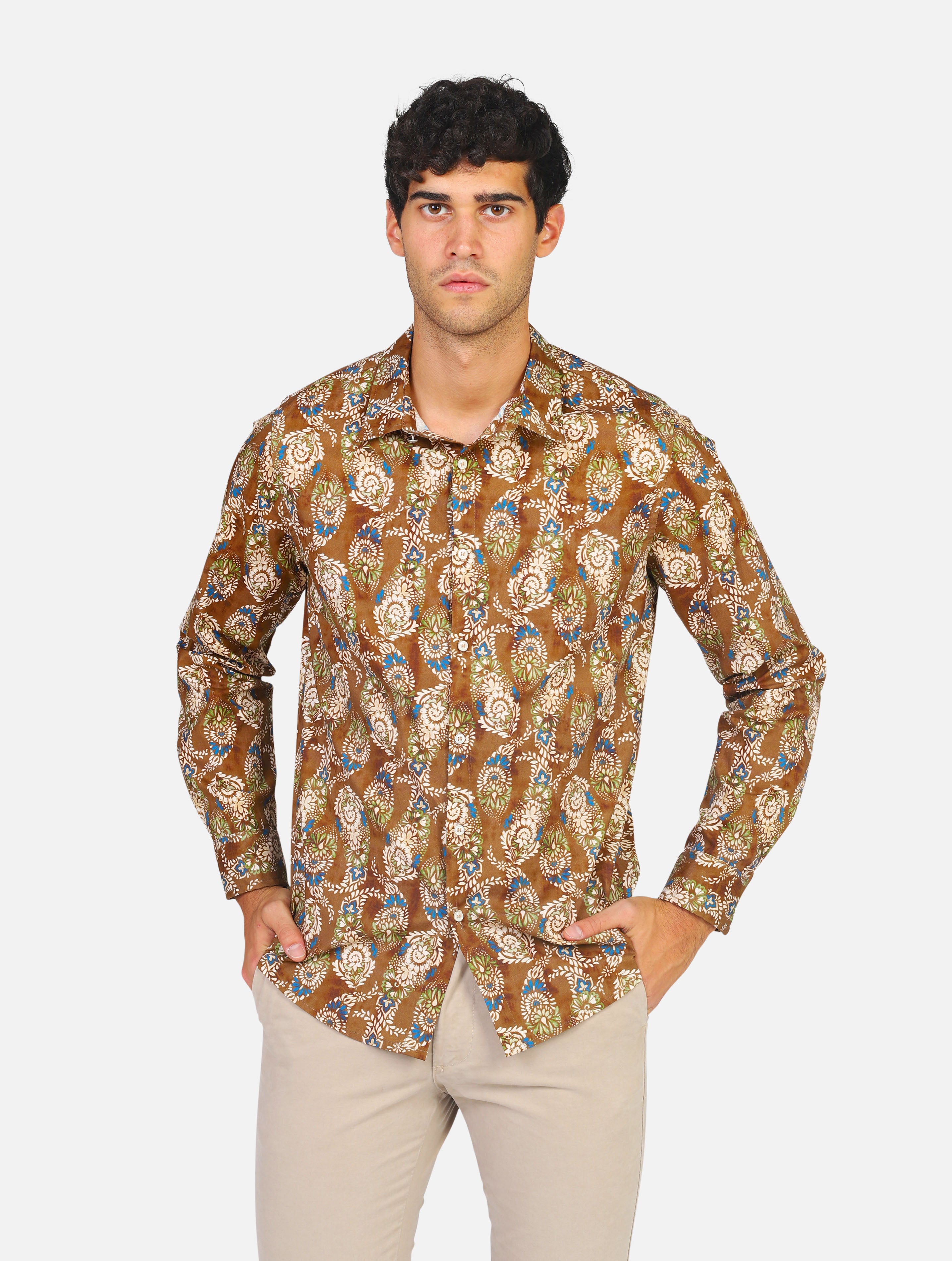 camicia #JOB - 4497BROWN