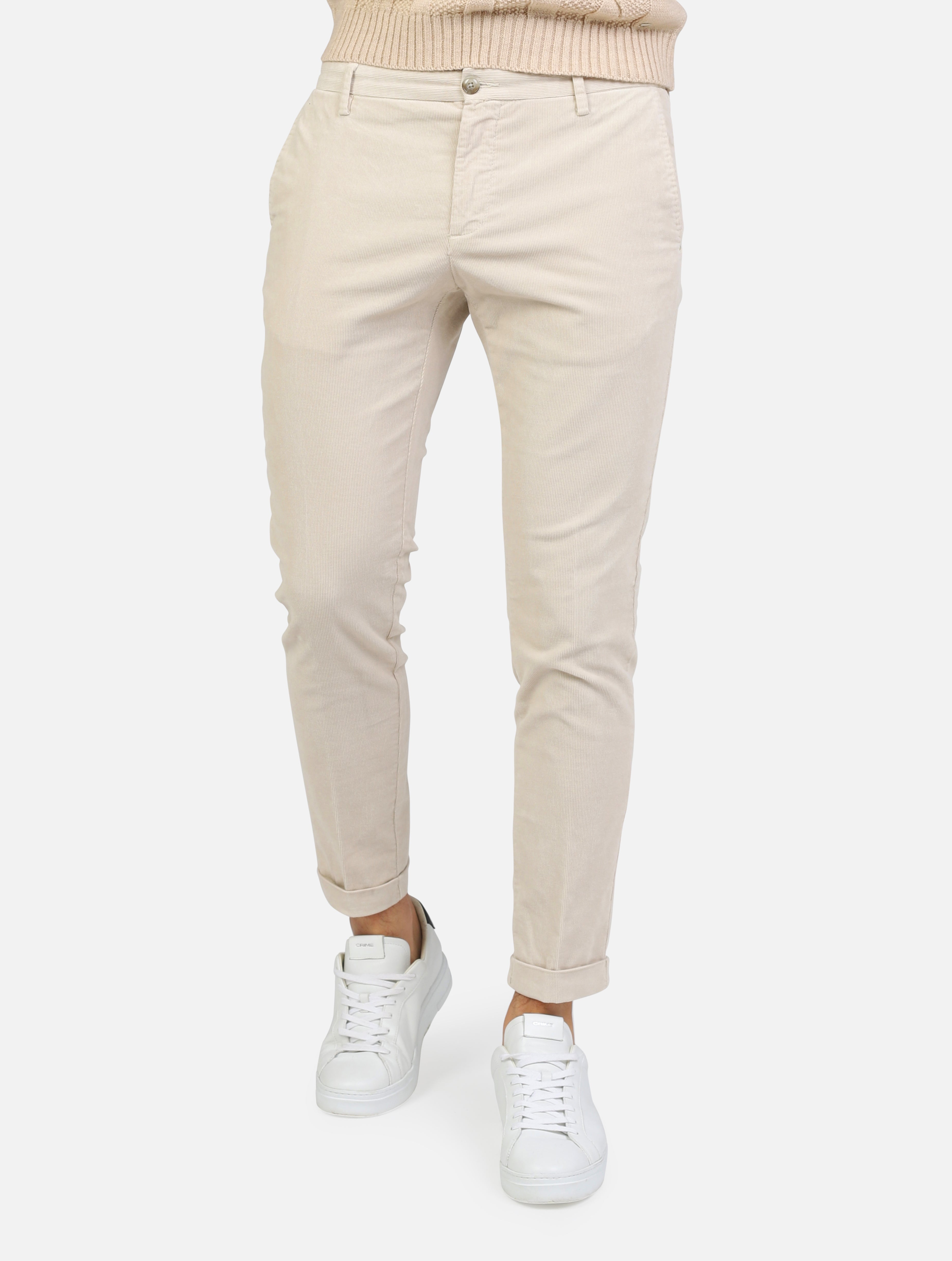 pantalone chinos di velluto