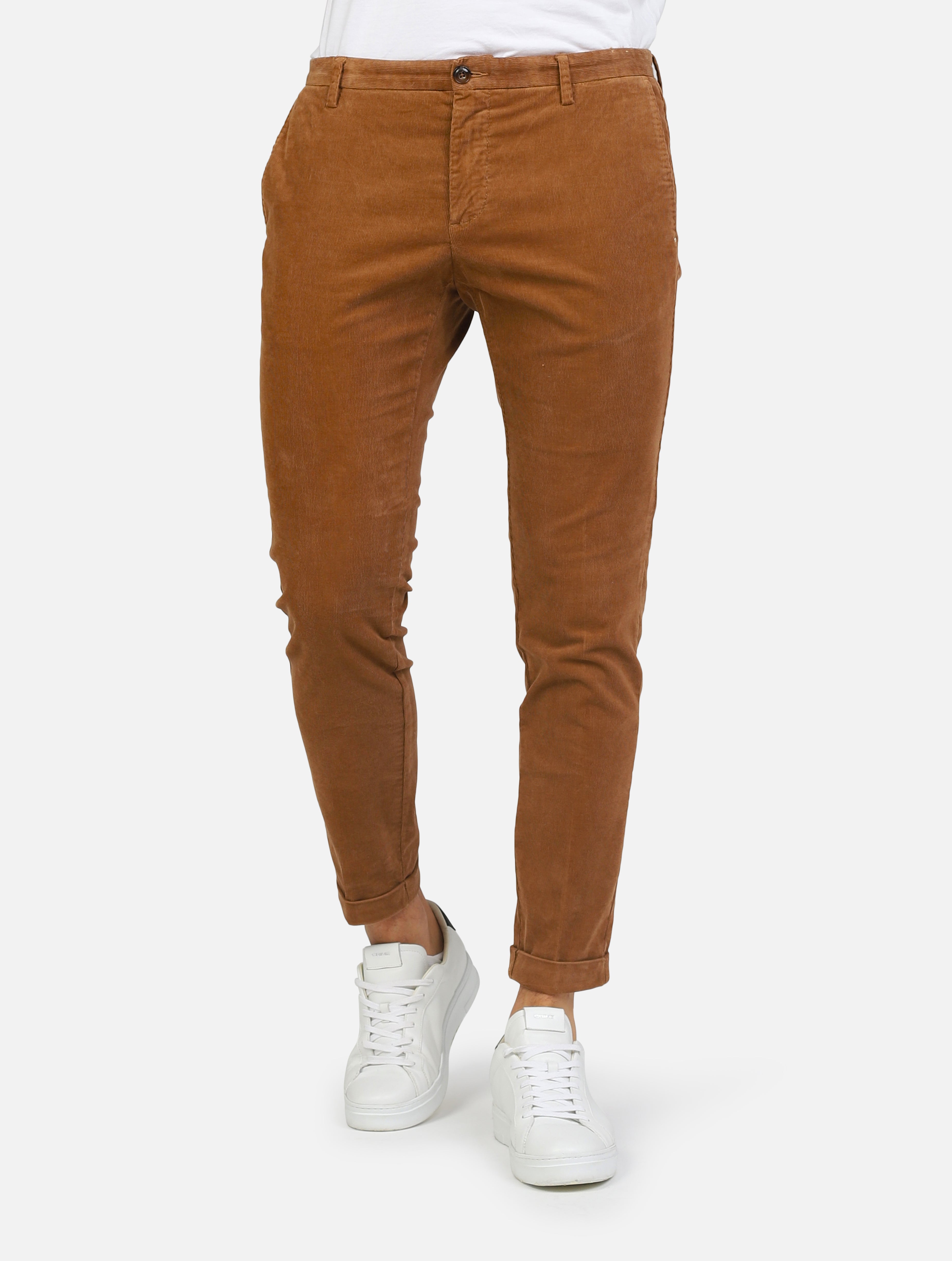 pantalone chinos di velluto