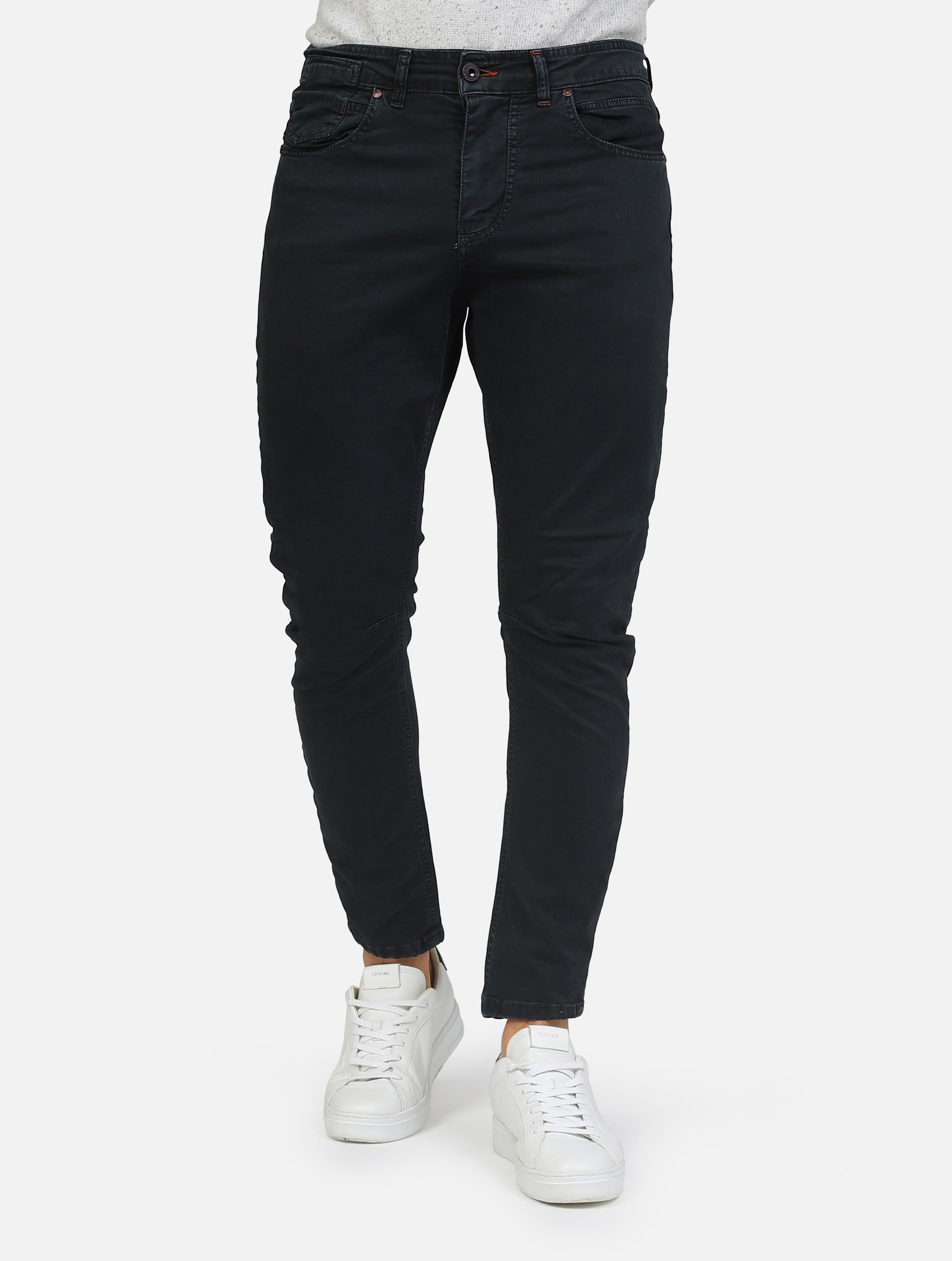 Pantalone slim fit nero uomo 