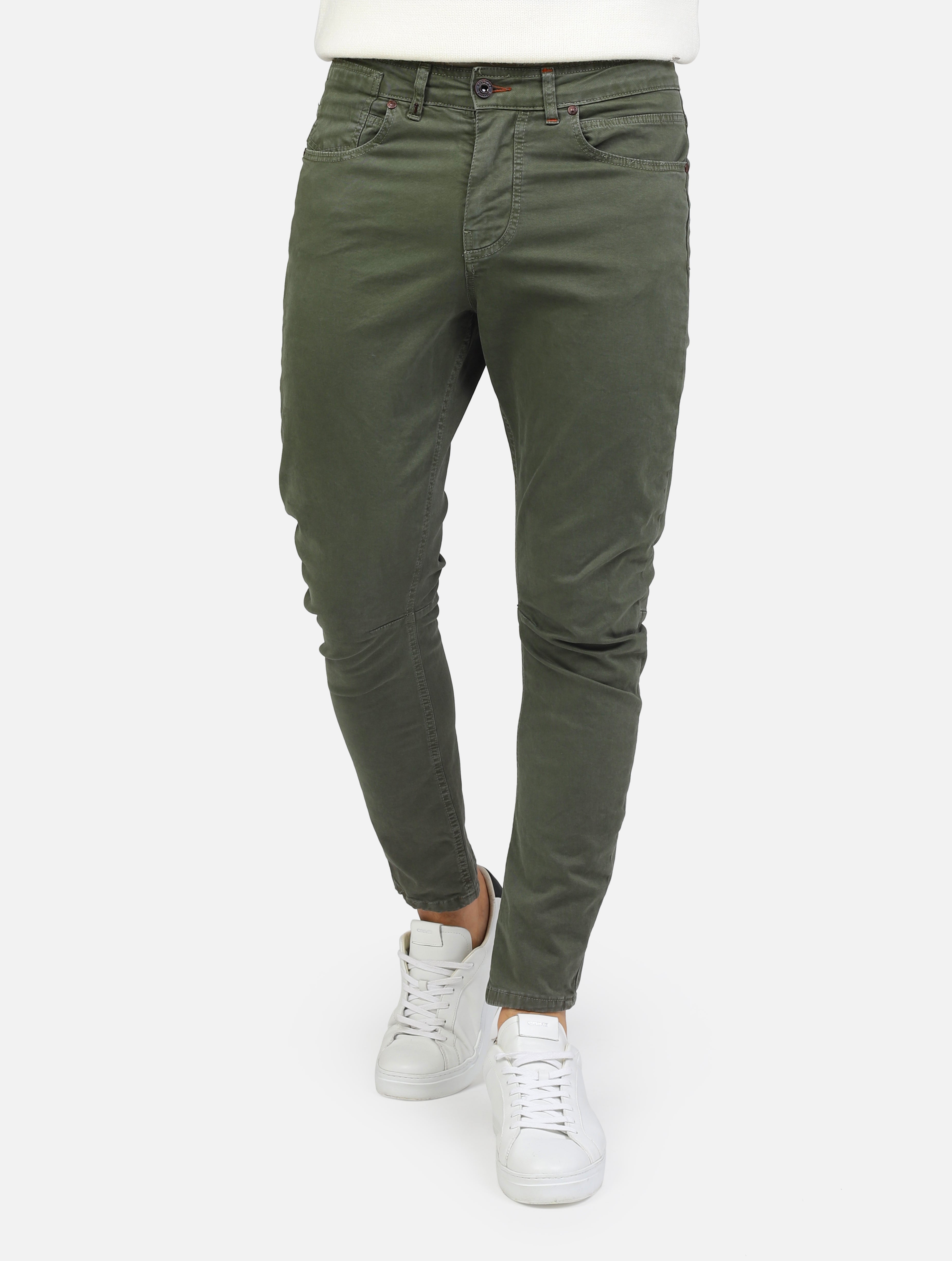 Pantalone quattro tasche verde uomo 