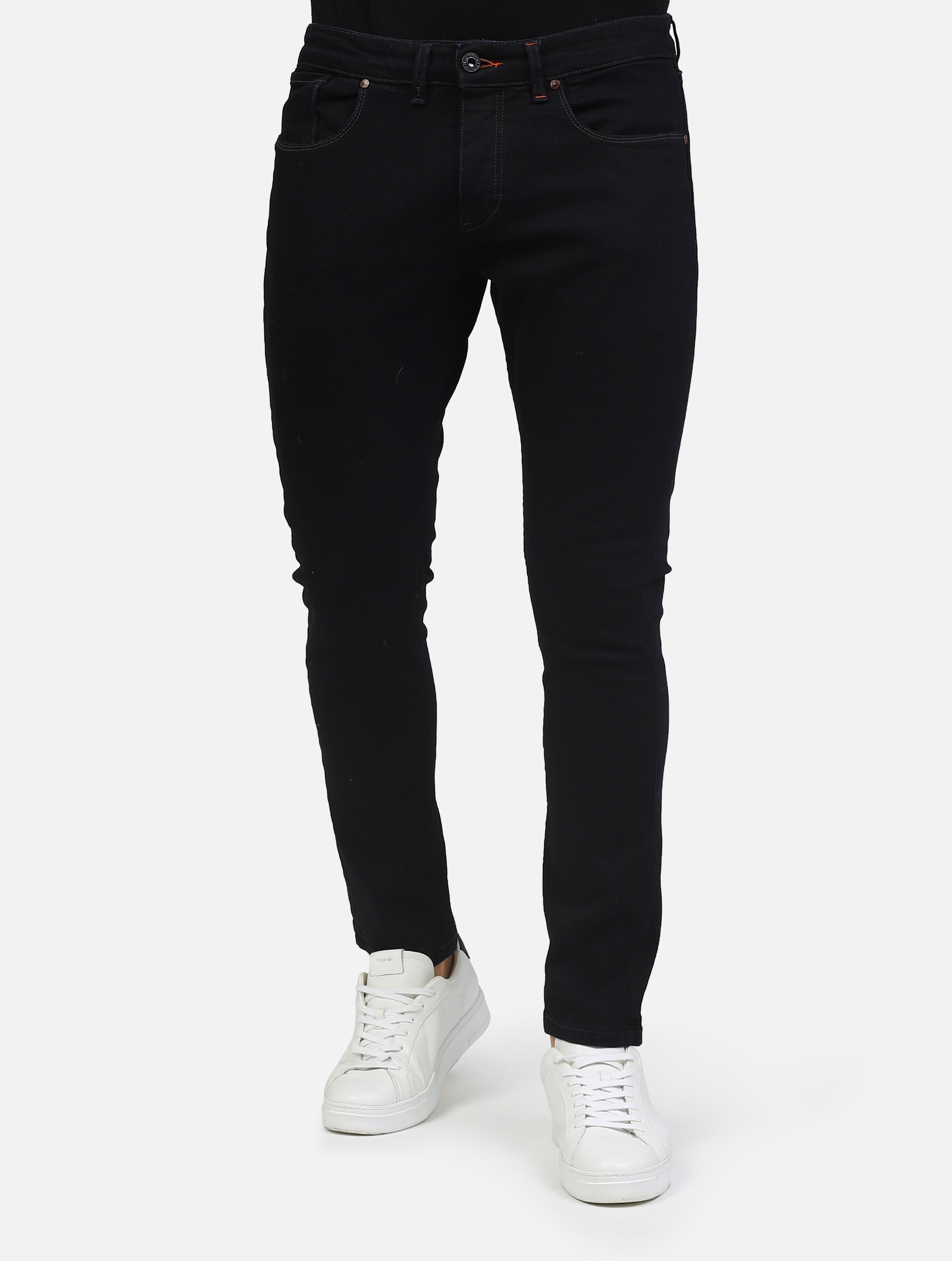 Jeans classico superior nero uomo 