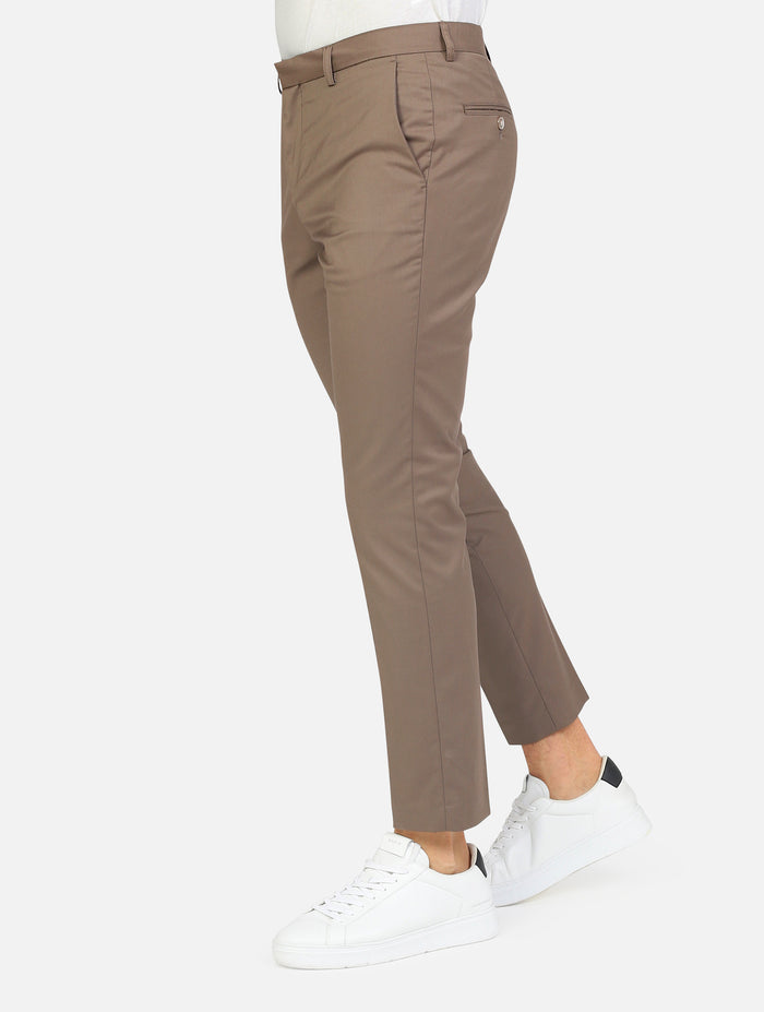 pantalone classico chino con chiusura zip