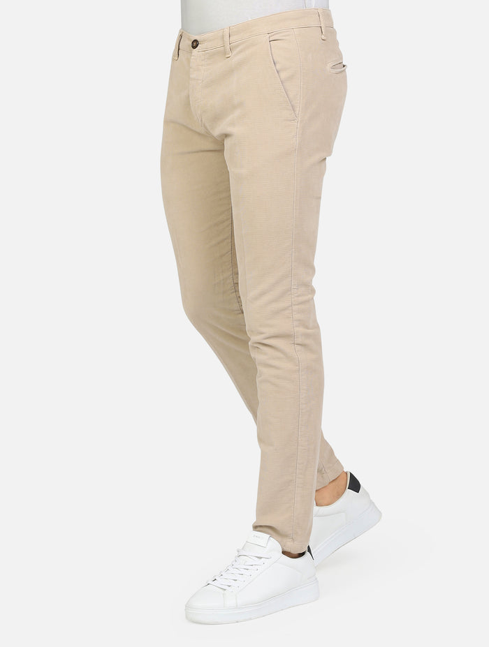 pantalone classico tasche a taglio e chiusura zip