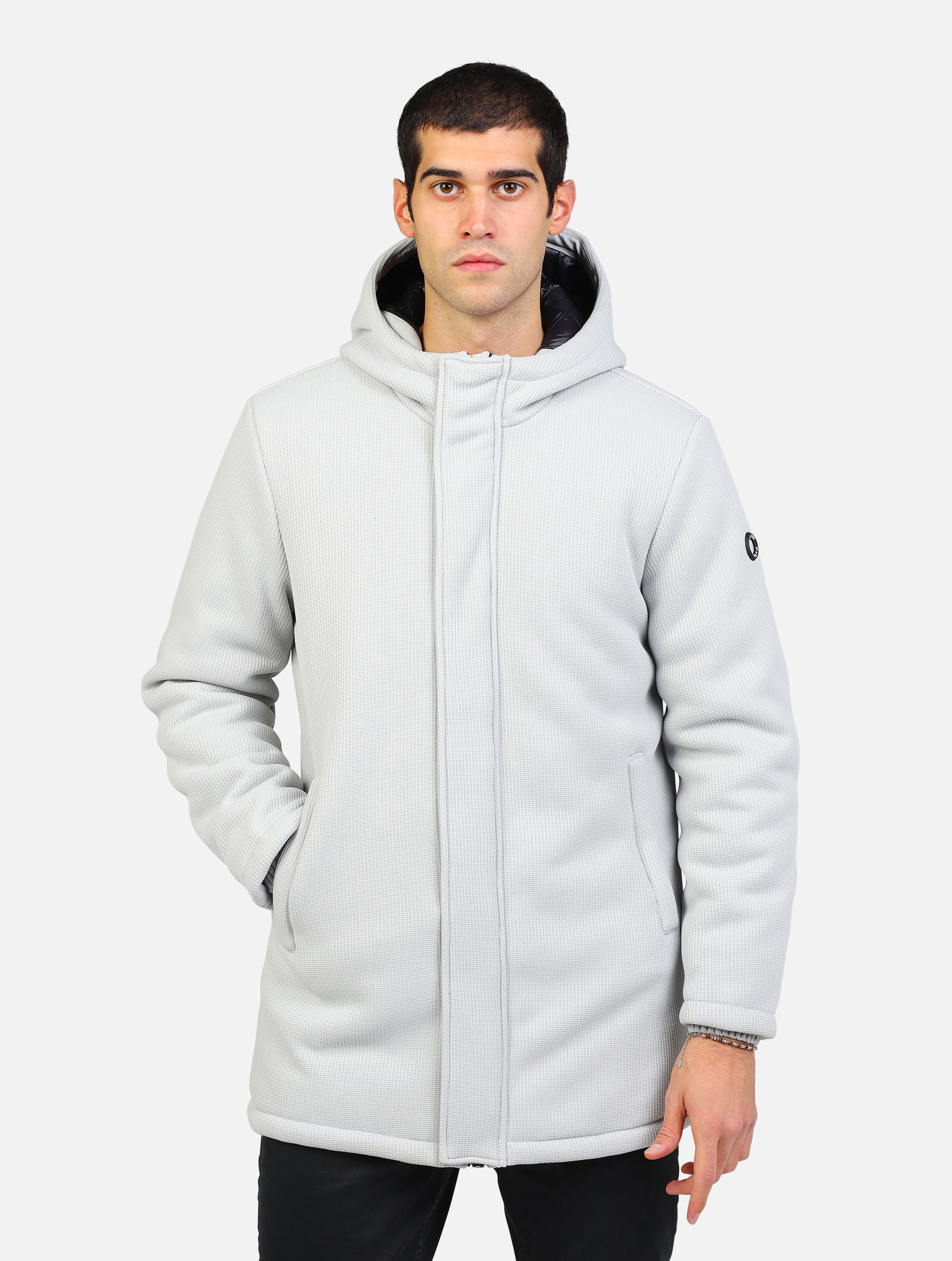 Giubbotto parka lungo maglia tecnica mastice uomo 