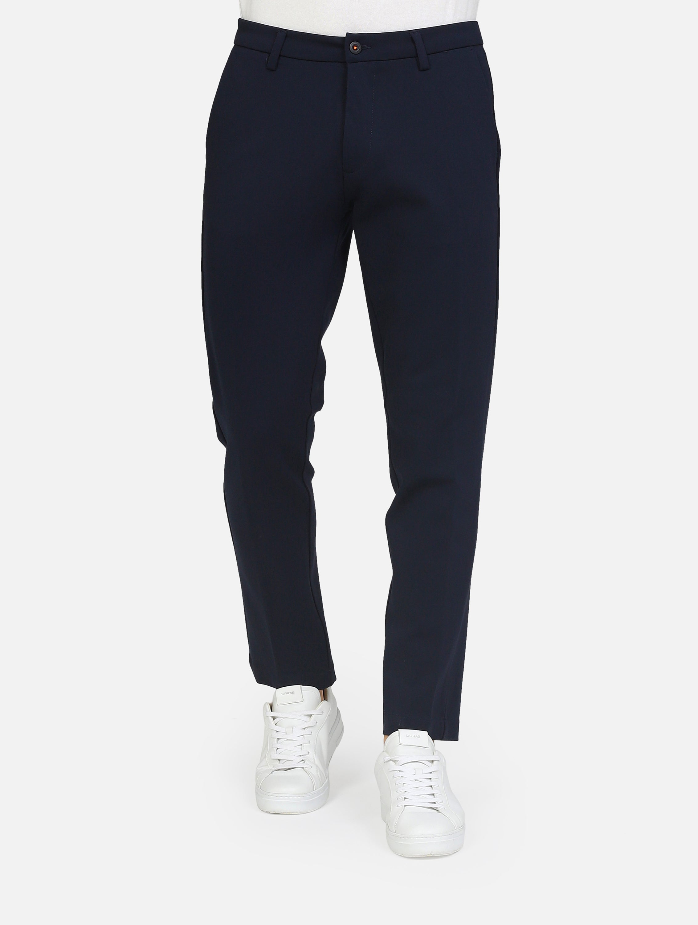 Markup mk795110 pantalone chinos regular punto milano blu uomo 