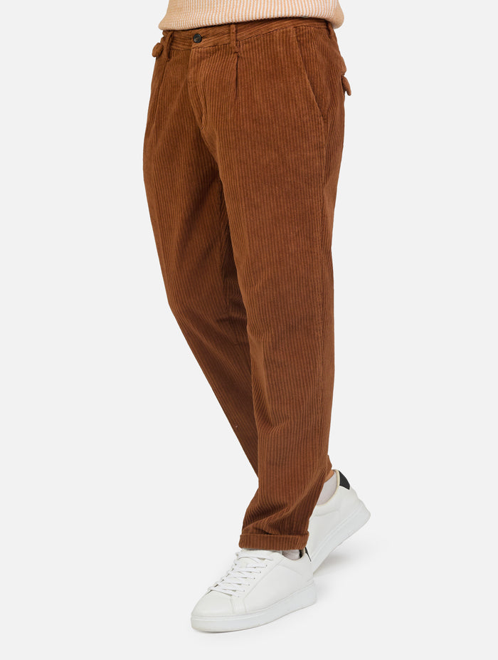 pantalone chinos one pince velluto