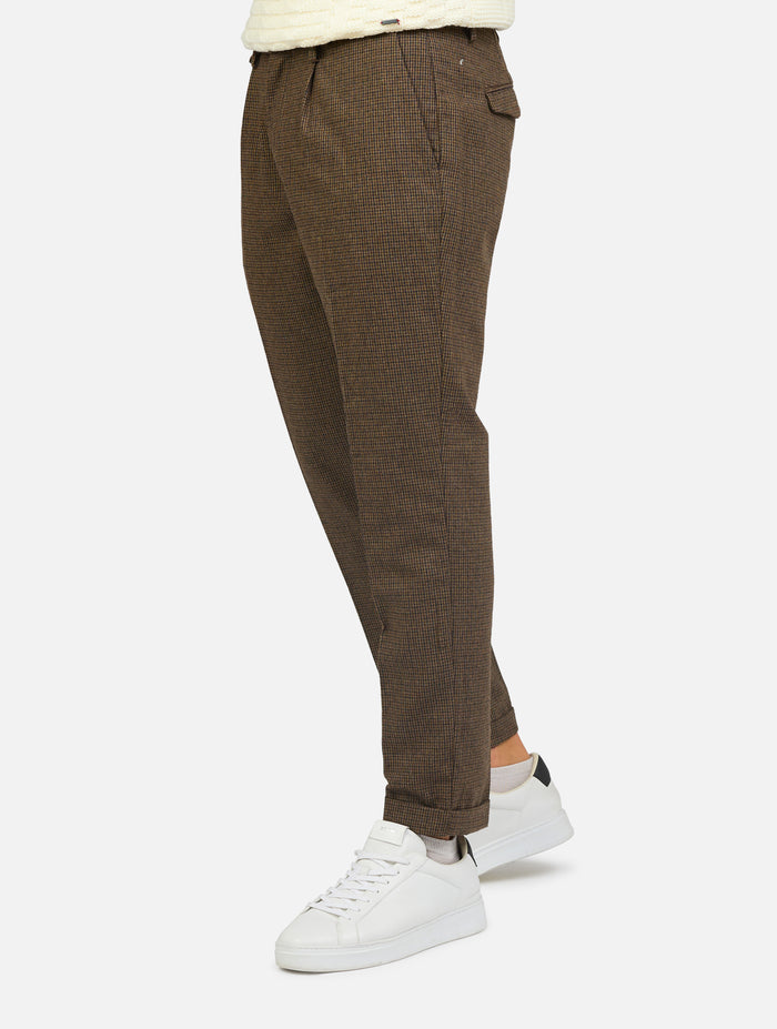 pantalone chinos pied de poule