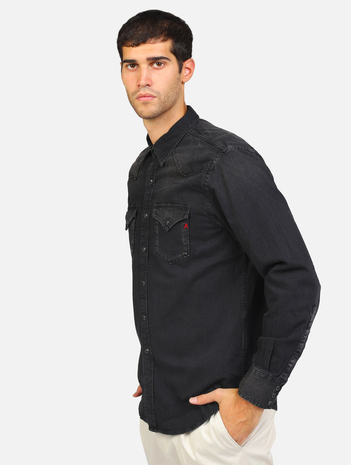 camicia denim regular fit