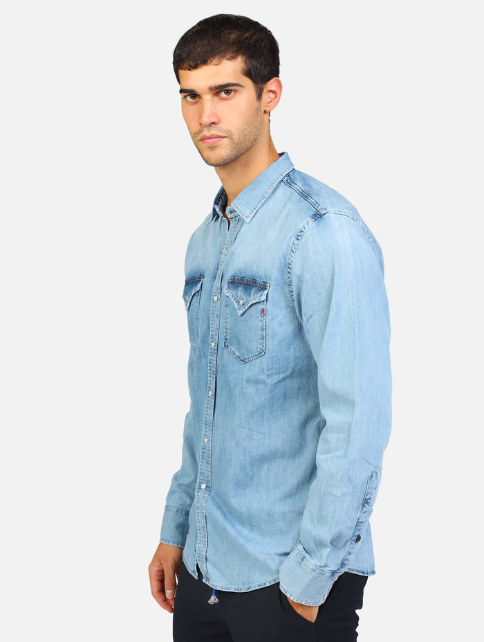 camicia denim regular fit