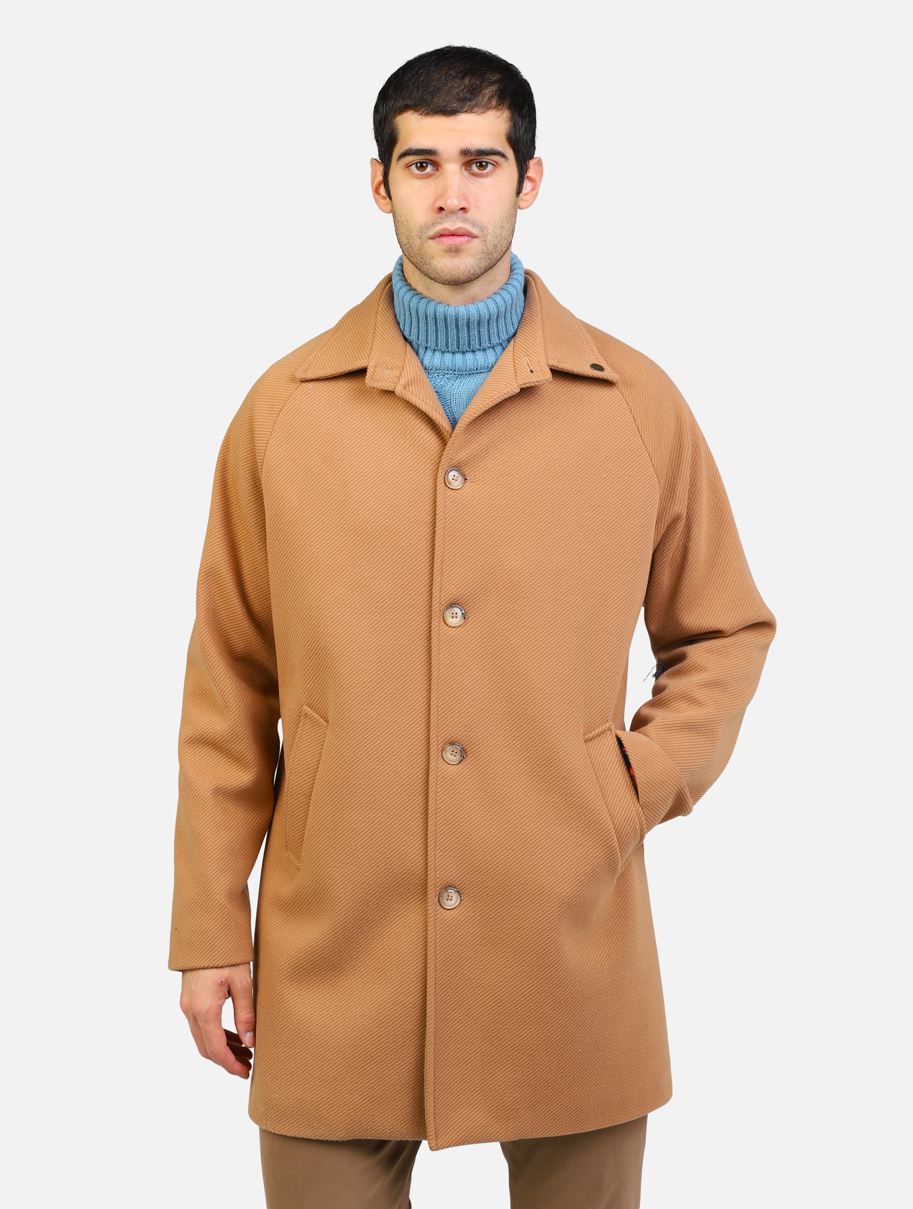 cappotto classico sartoriale diplomatico cammello