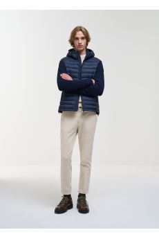 Piumino con maniche il maglia blu uomo 