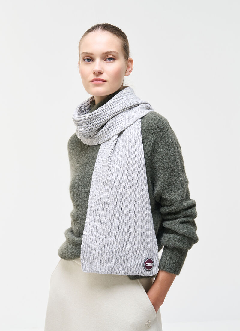 Sciarpa lana logo colmar grigio uomo 