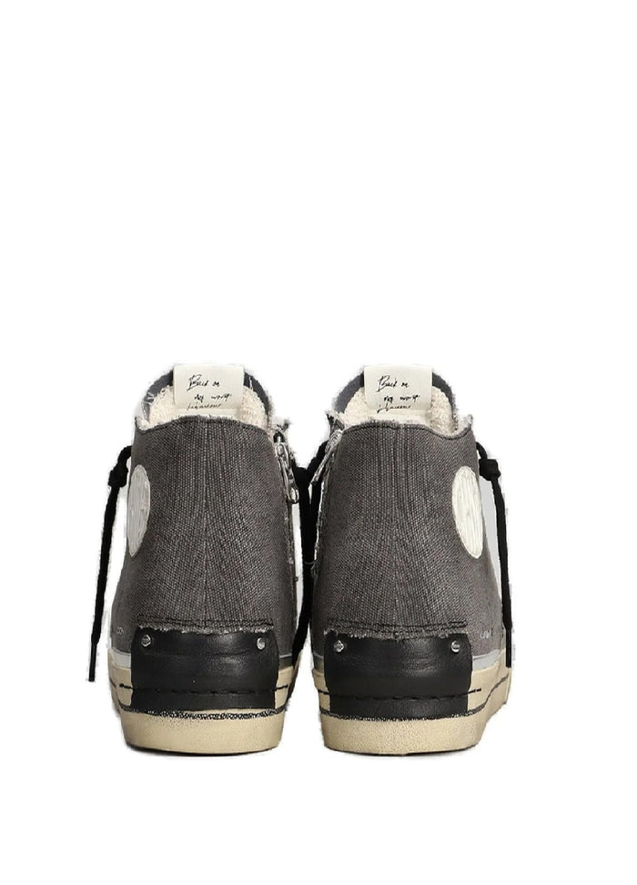 scarpa alta in pelle con cerniera
