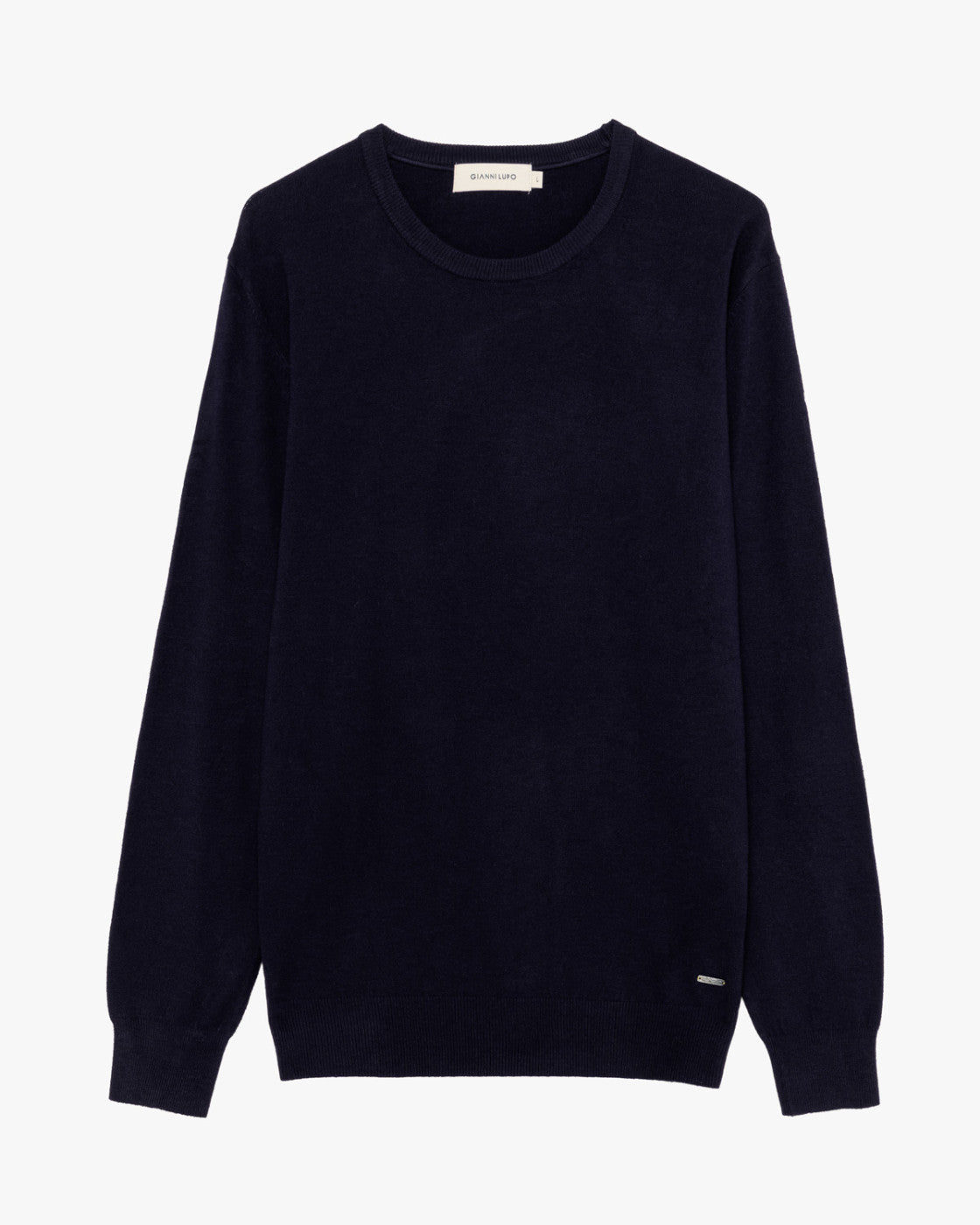 Maglia girocollo blu uomo 