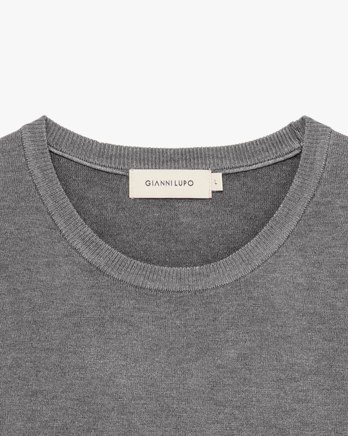 Maglia girocollo grigio uomo 