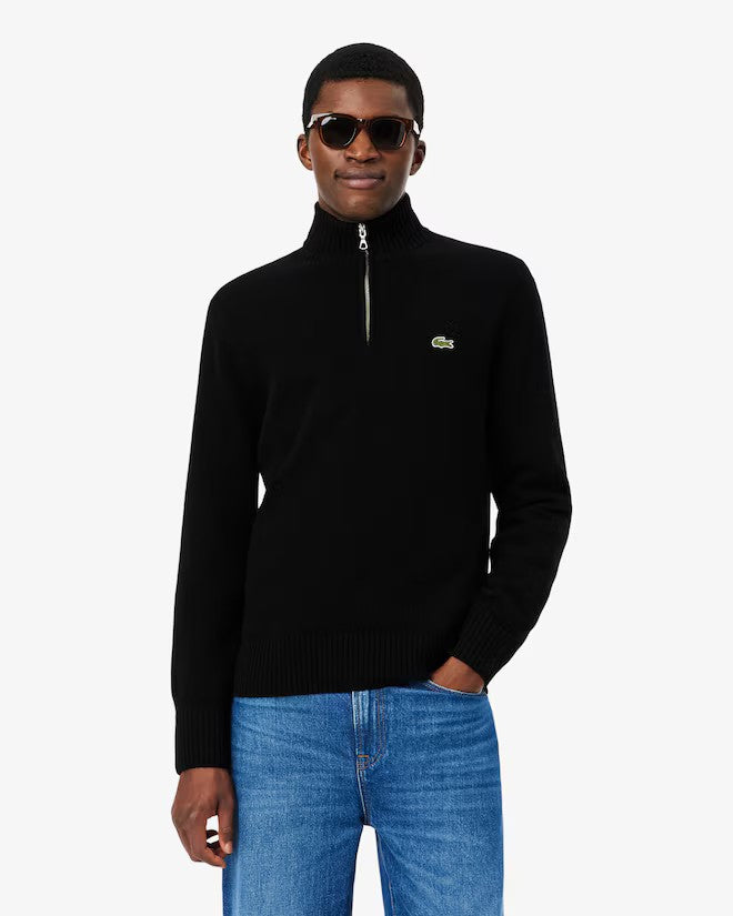 maglione girocollo con zip