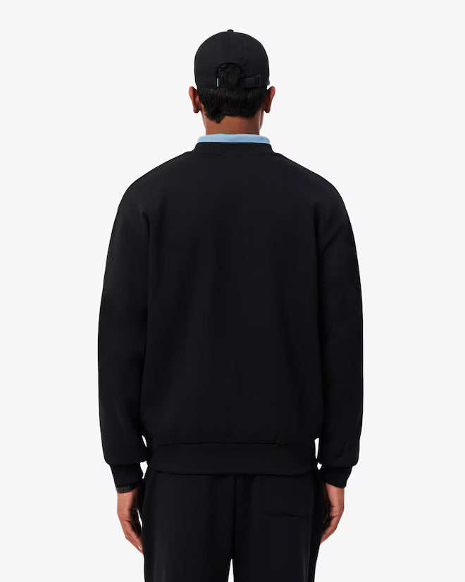 felpa classica girocollo con logo lacoste