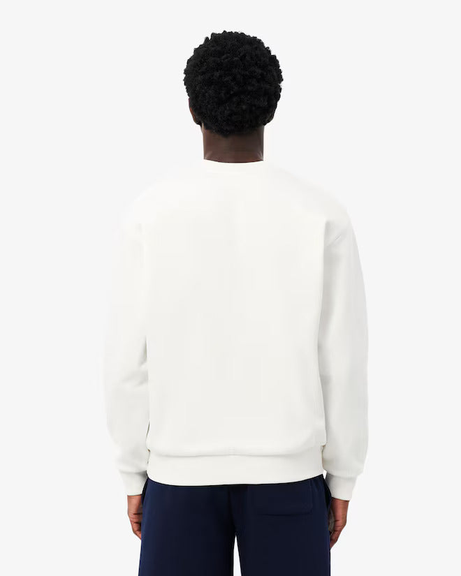 felpa classica girocollo con logo lacoste