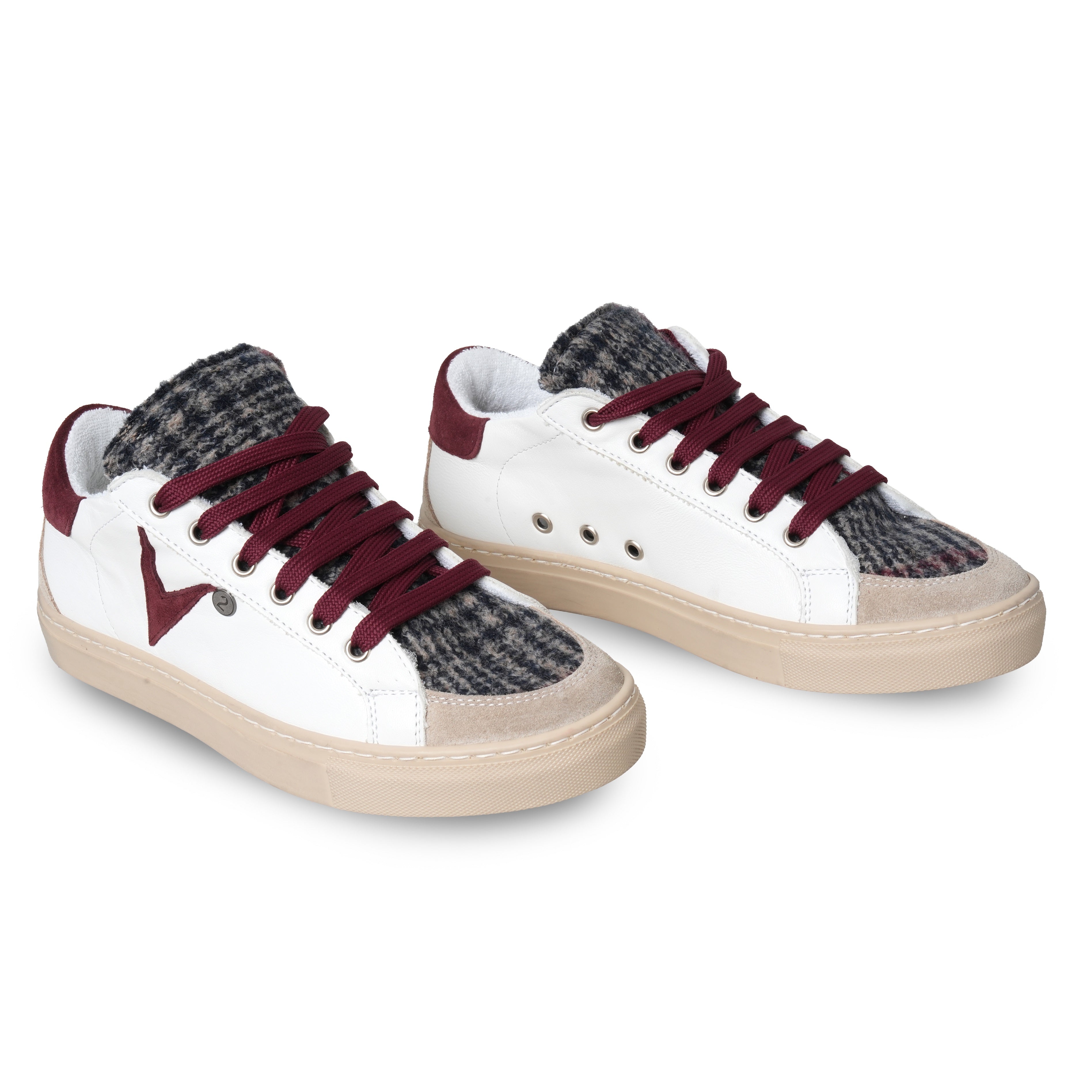 Sneakers bianco v2 bordeaux 13 bianco-bordeaux uomo 