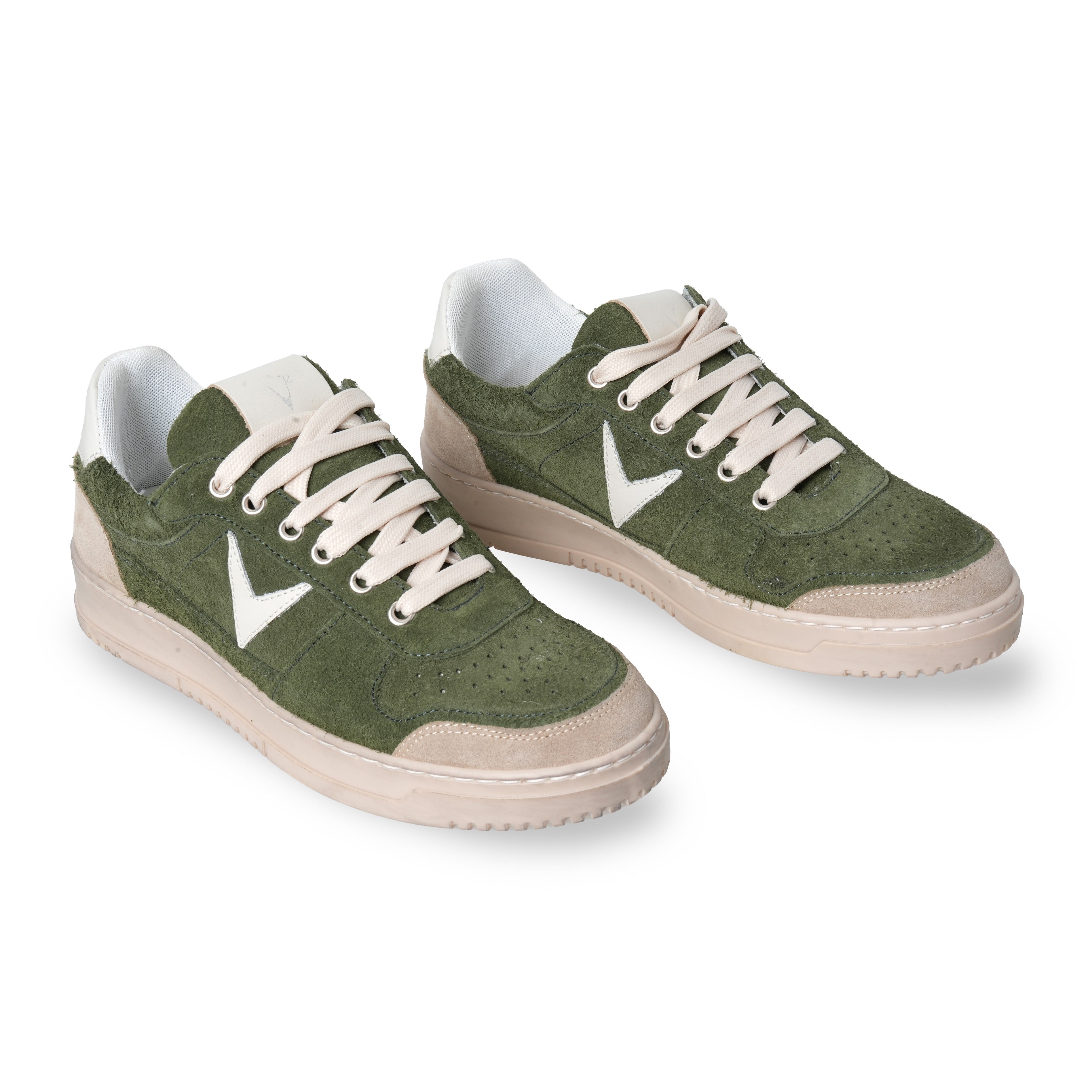 Sneakers college fluffy  militare uomo 