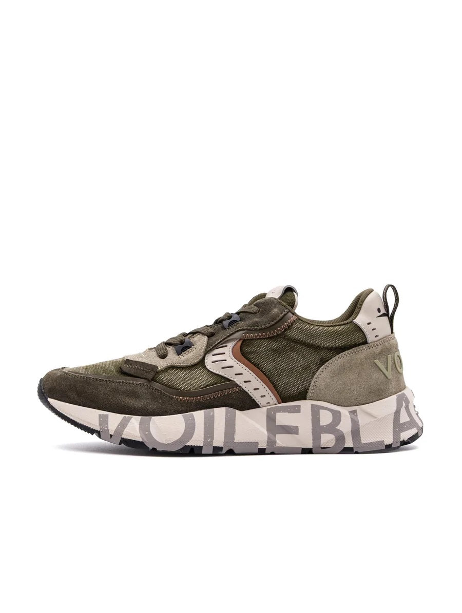 Scarpe suede-washed canvas military uomo 