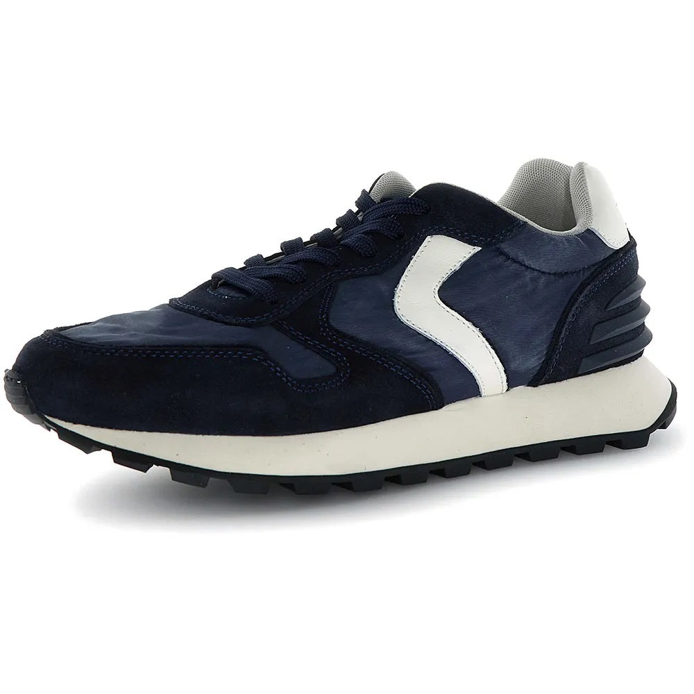 Scarpa suede-nylon delavè dark brown blue uomo  - 1