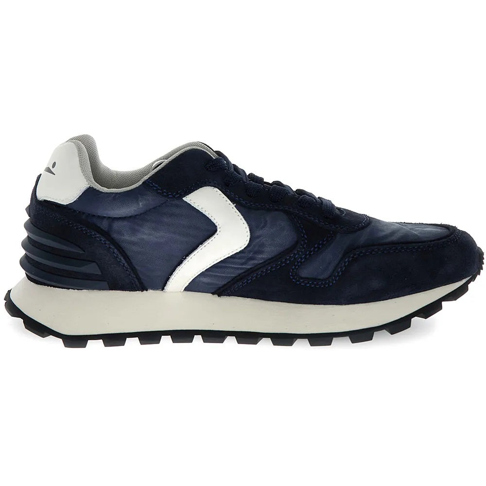 Scarpa suede-nylon delavè dark brown blue uomo  - 2
