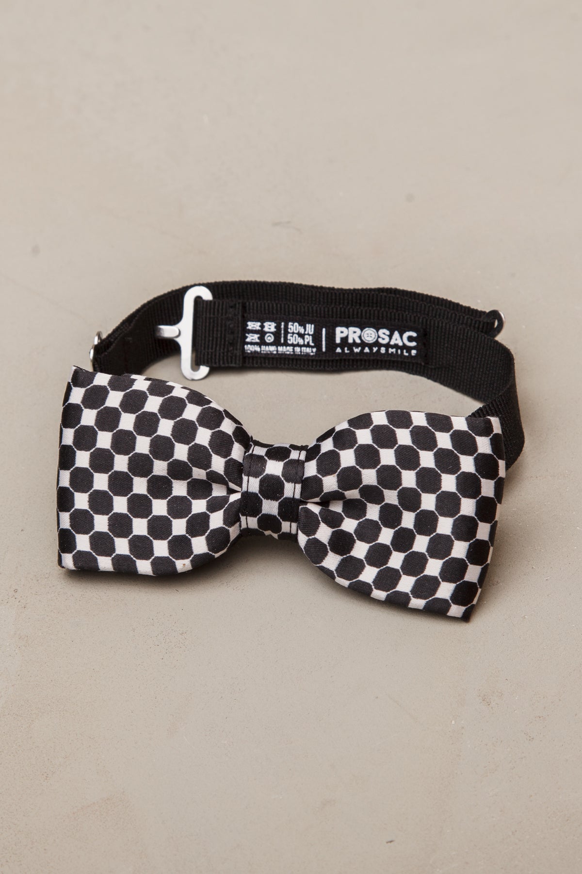 Checked fabric bow tie -  nero uomo 