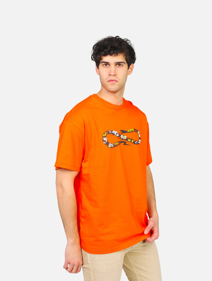 t-shirt PROPAGANDA - 23SSPRTS681-15LOGO HAZARD ARANCIO