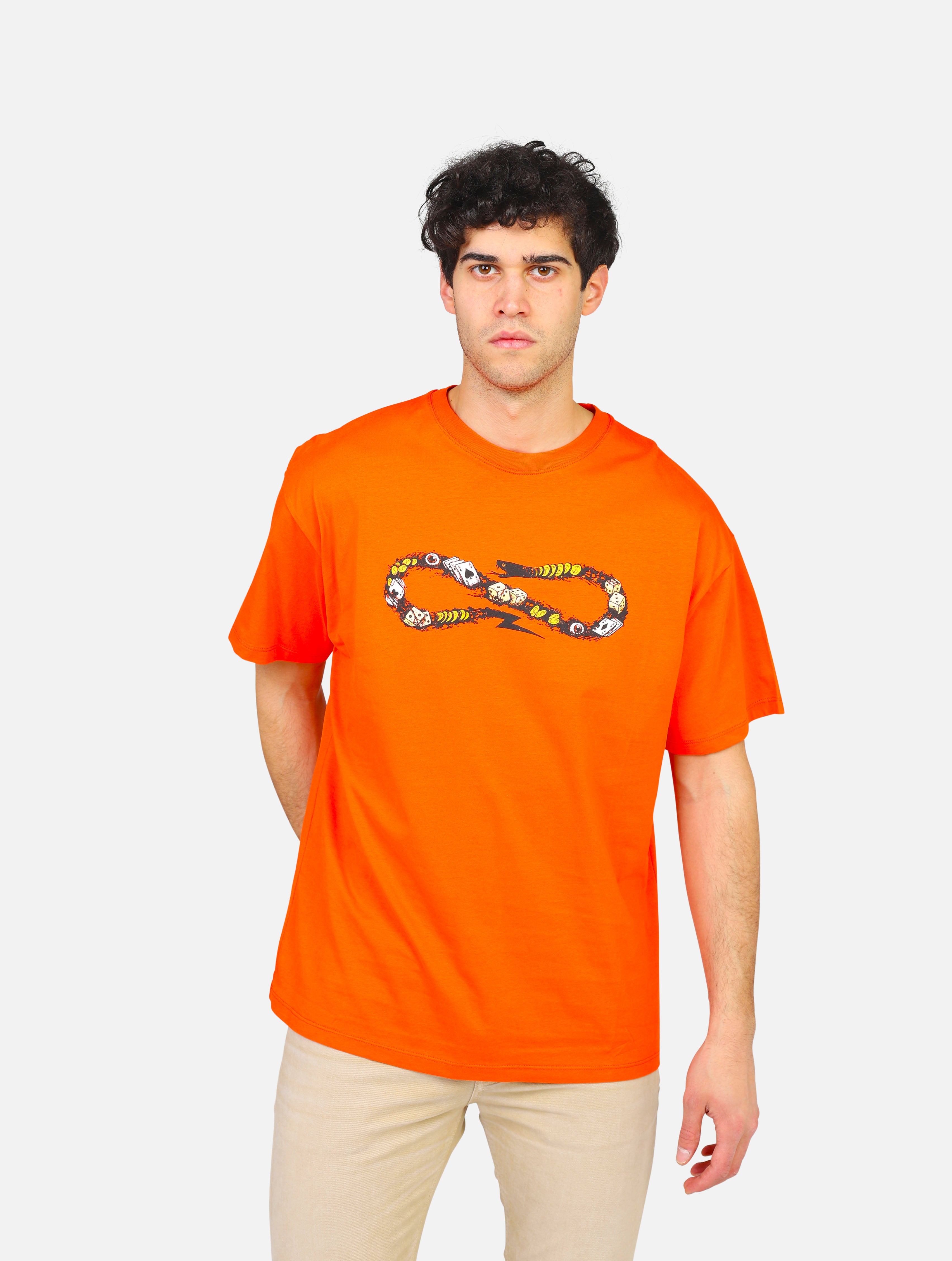 t-shirt PROPAGANDA - 23SSPRTS681-15LOGO HAZARD ARANCIO