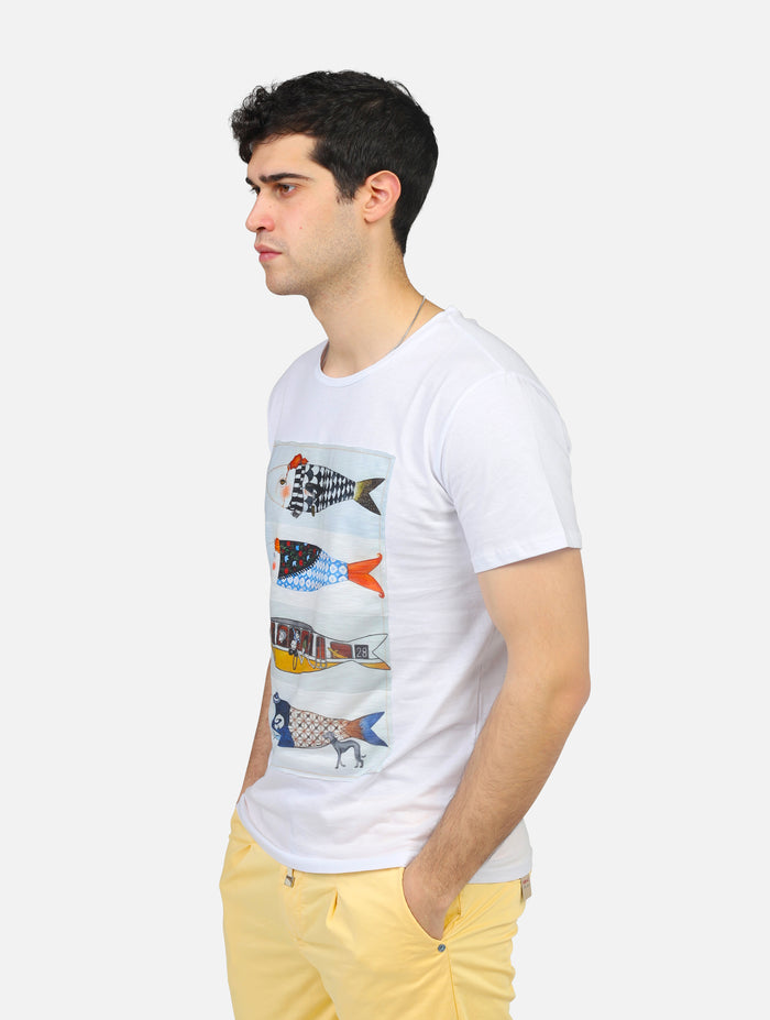 t-shirt #JOB 119294 PESCIBIANCO