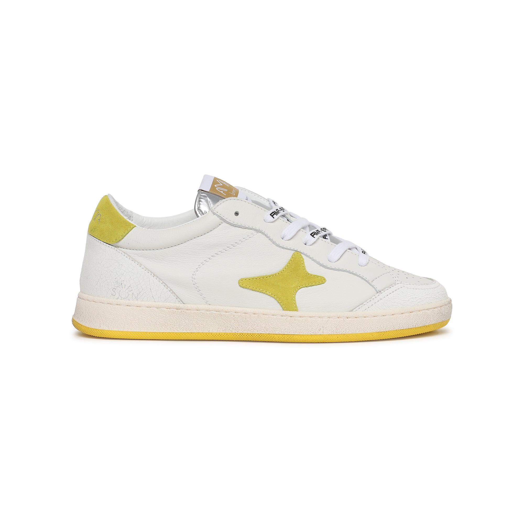 Sneakers ama-brand  bianco giallo uomo 